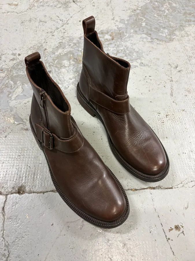 Dolce & Gabbana 2000s Dolce & Gabbana Brown Leather Ankle Boots Size US 9 / EU 42 - 4 Thumbnail