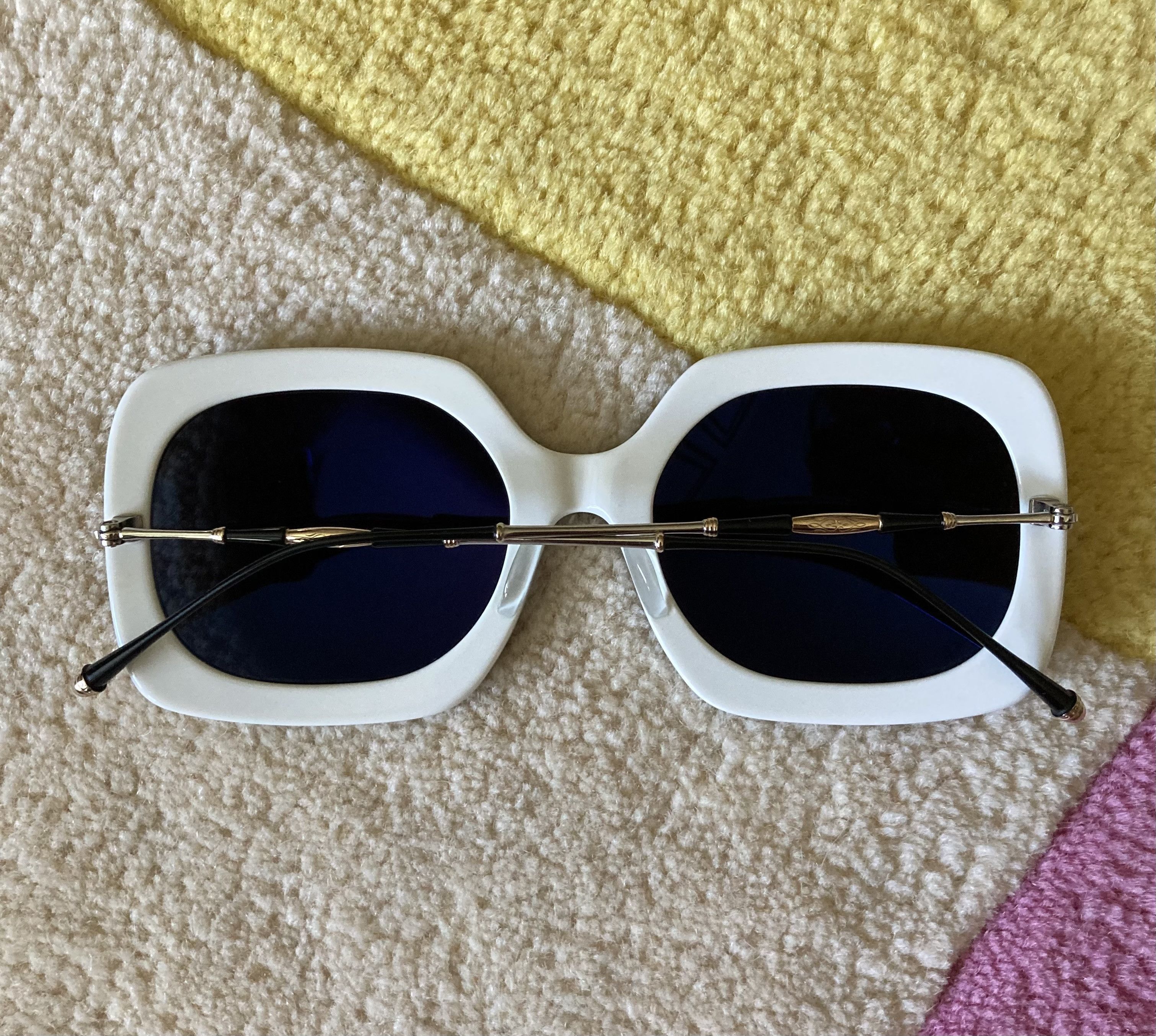 Matsuda Matsuda Japan M2035 Black White Square Sunglasses Retro 60s Size ONE SIZE - 4 Thumbnail