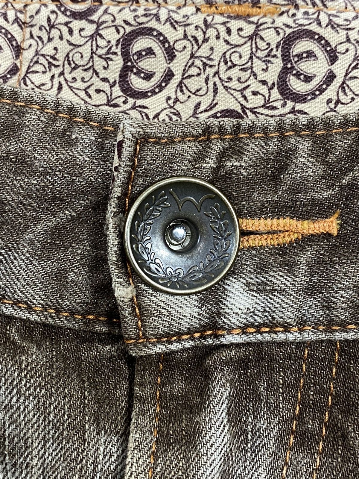 Edwin RARE ‼️ VTG EDWIN BLUE TRIP CRAZY FADED BROWN FLARE JEANS Size US 30 / EU 46 - 20 Thumbnail