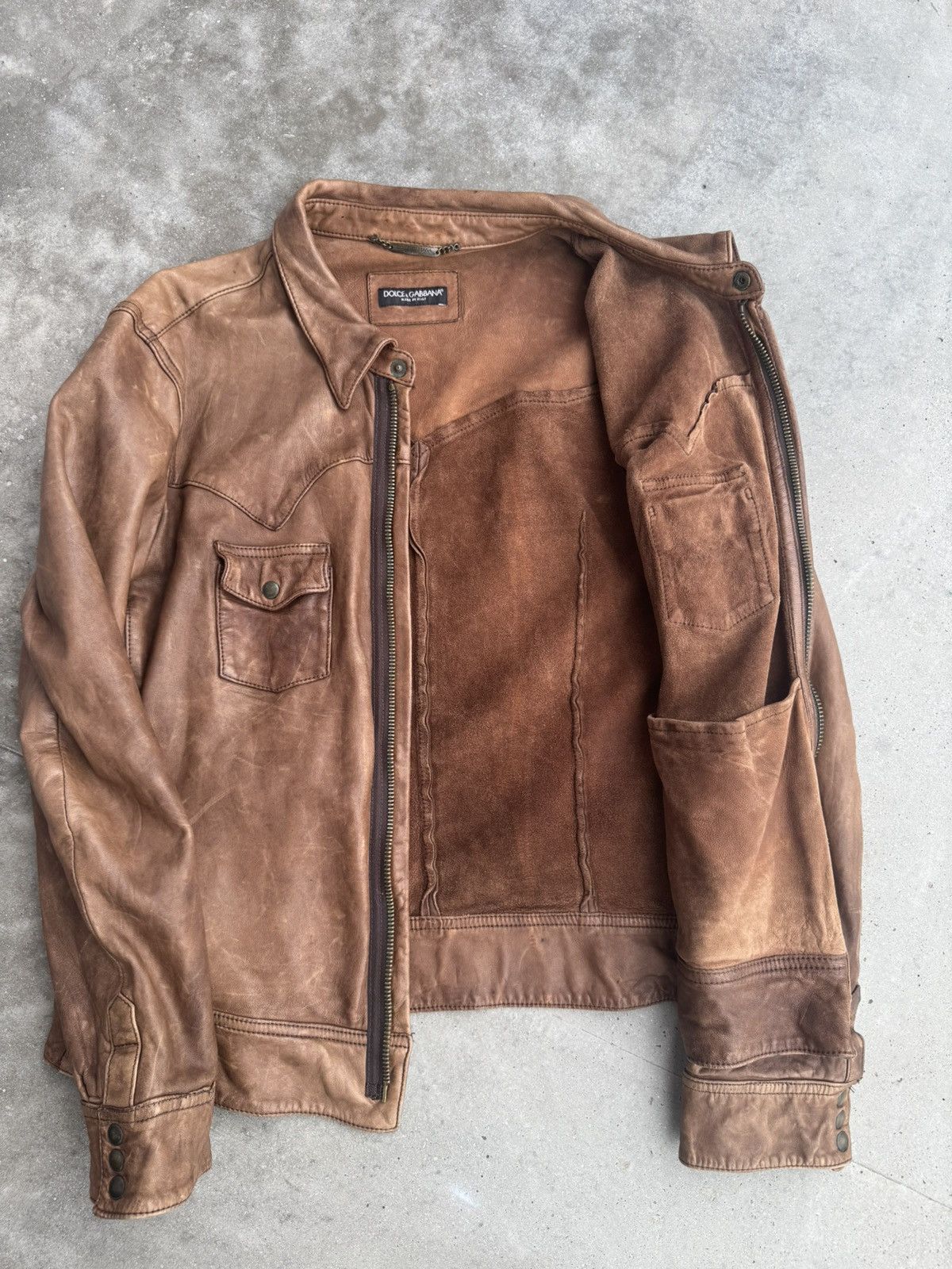 Dolce & Gabbana AW2003 Dolce& Gabbana Western leather archive leather Jacket Size US XL / EU 56 / 4 - 6 Thumbnail