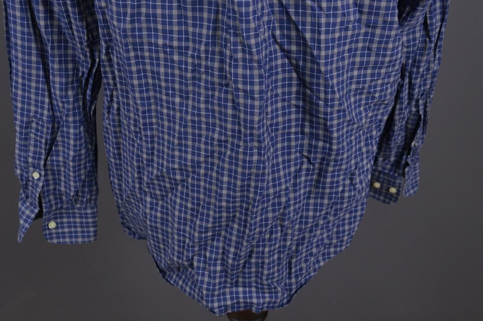 Corneliani Corneliani Blue Check Button Down Shirt Size 42 / 16.5 Size US M / EU 48-50 / 2 - 9 Thumbnail