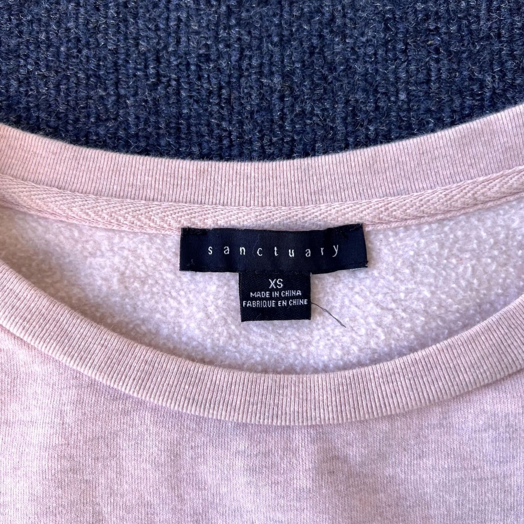Sanctuary VINTAGE? (No) Sanctuary Sweatshirt Womens XS Pink Crewneck Stripe Sleeve Athleisure Pullover Size XS / US 0-2 / IT 36-38 - 2 Thumbnail