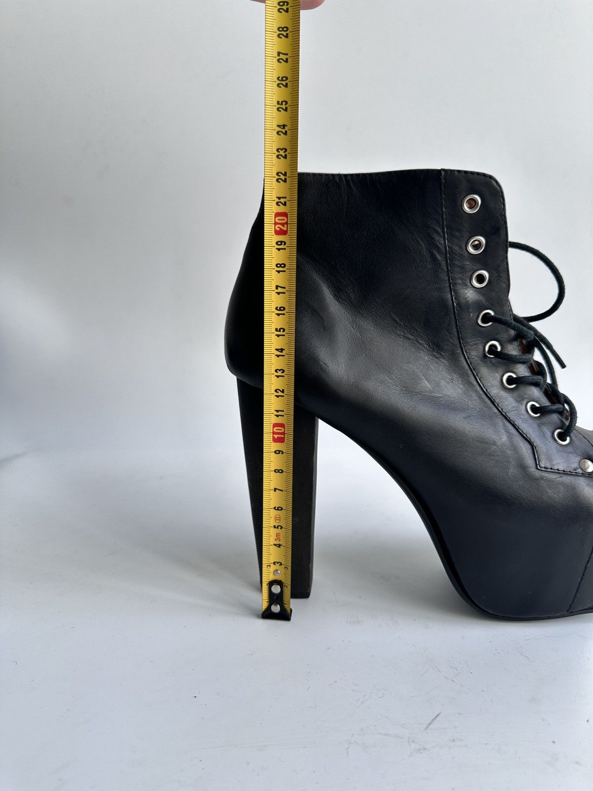 Jeffrey Campbell Jeffrey Campbell Lita Cap Platform Ankle Boots Leather 41 Size US 10 / IT 40 - 14 Thumbnail
