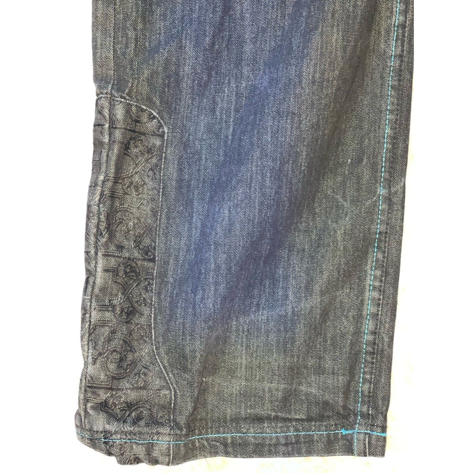 Other Vintage Crown Holder Y2K Baggy Jeans Embroidered 40/34 Size US 40 / EU 56 - 6 Thumbnail