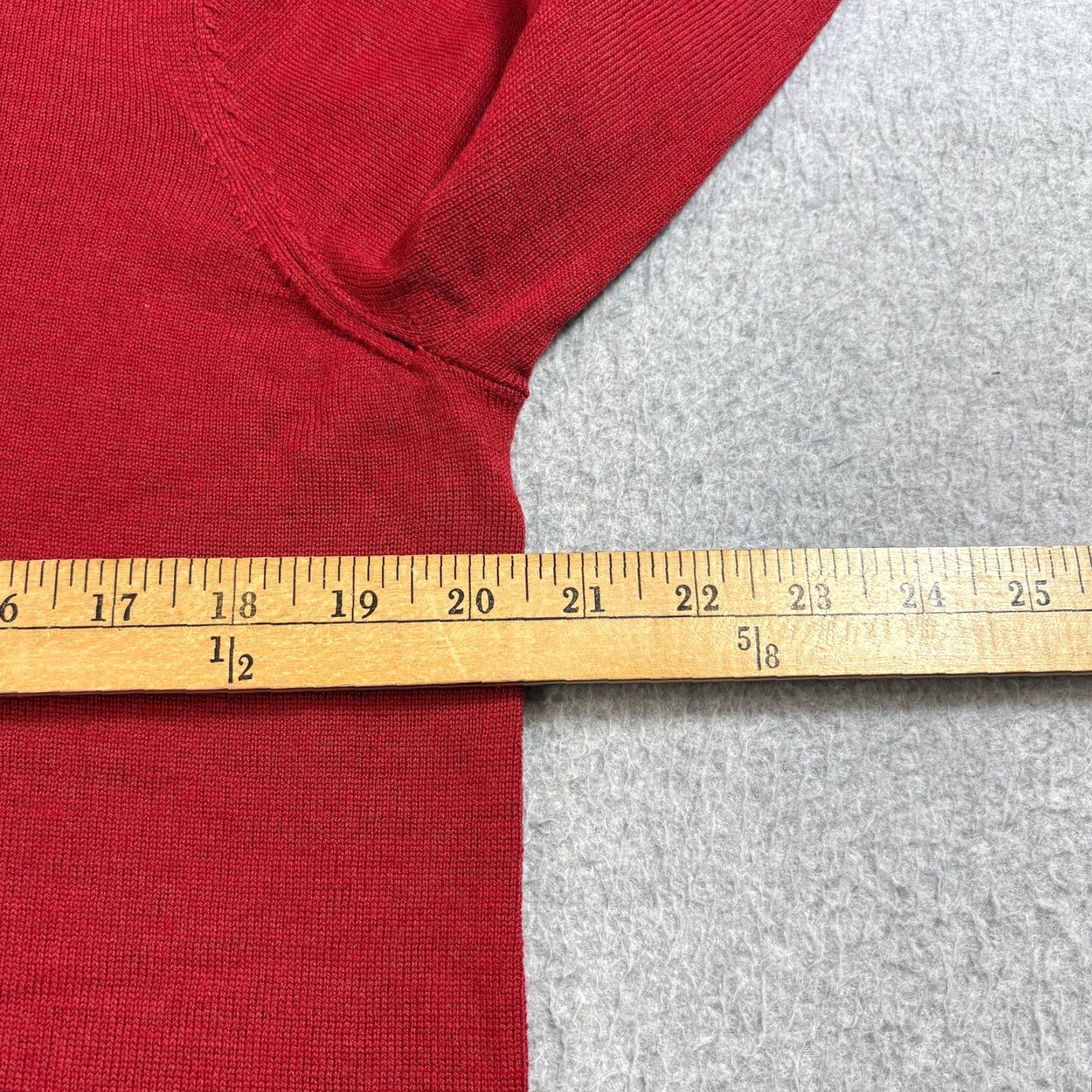 Joseph Abboud Joseph Abboud Sweater Mens Medium Red V Neck Merino Wool Knit Pullover Classic Preppy Winter Casual Size US M / EU 48-50 / 2 - 5 Thumbnail