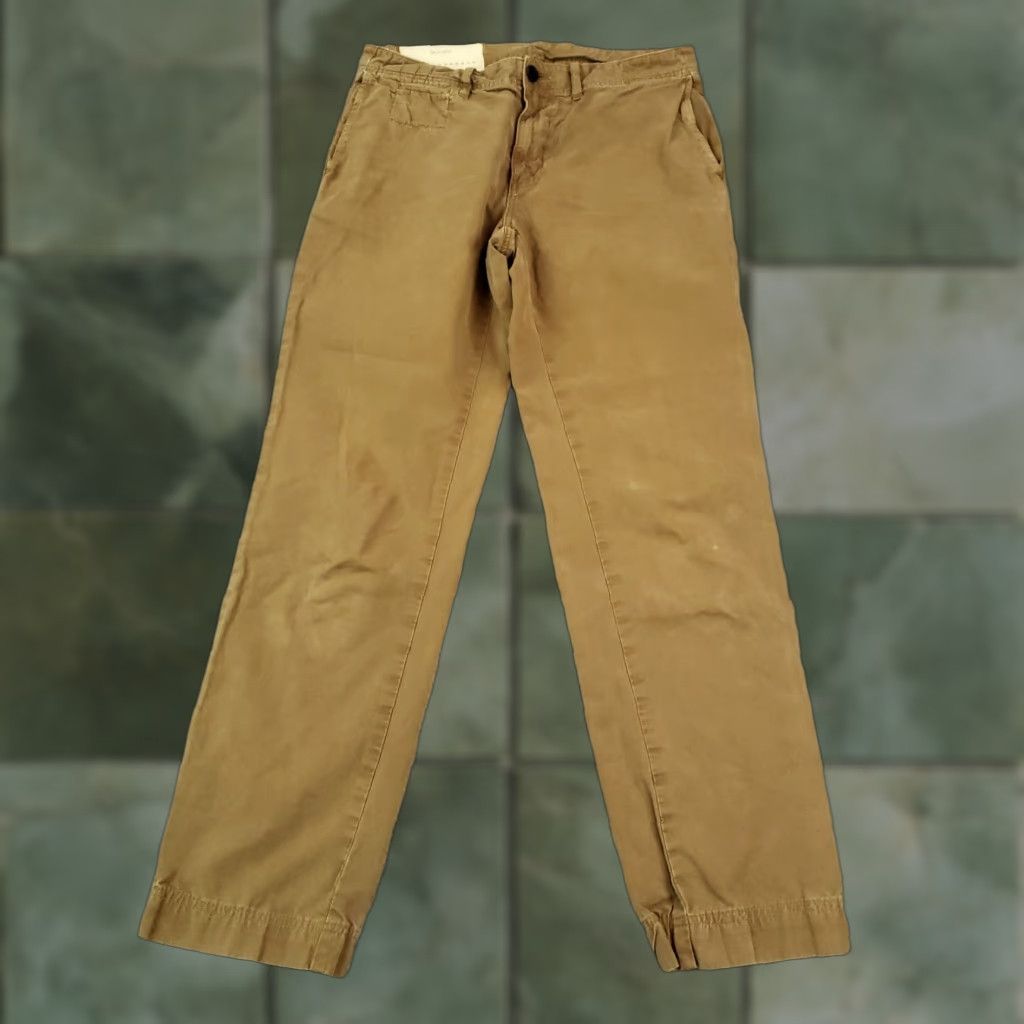 Billy Reid Billy Reid Chino Pants Mens Brown Straight Leg Flat Front Cotton Size 30x28 Size US 30 / EU 46 - 1 Thumbnail