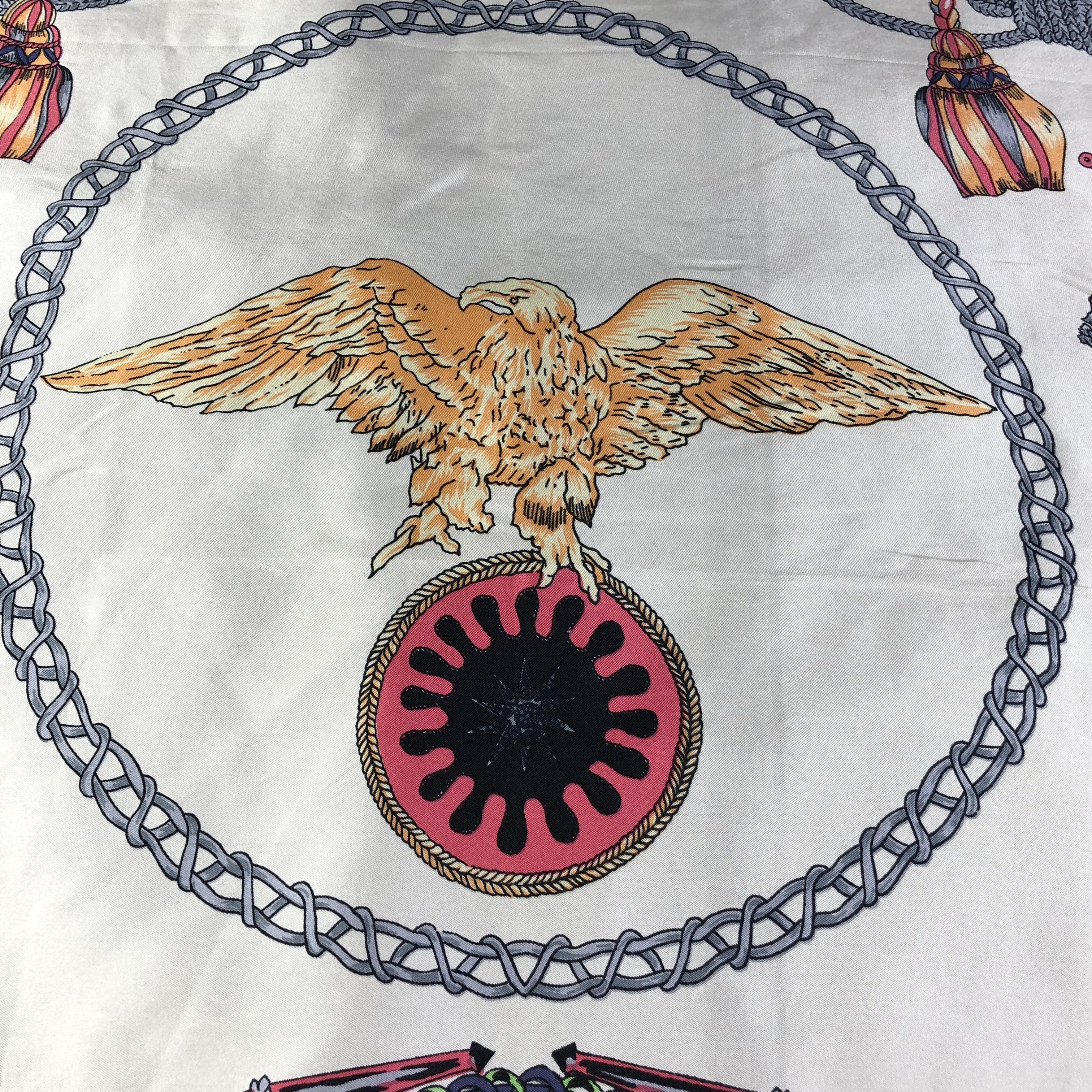 Vintage Vintage Luxury Eagle Silk Scarf M685 Size ONE SIZE - 3 Thumbnail