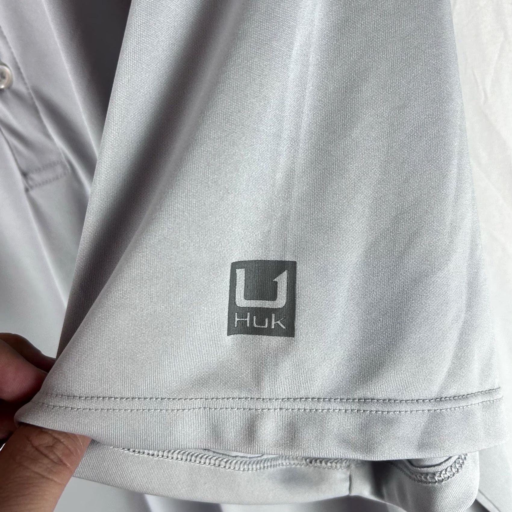 Vintage Huk Performance Fishing Polo Shirt Men's 3XL Gray Performance Stretch Shirt Size US XXL / EU 58 / 5 - 5 Thumbnail