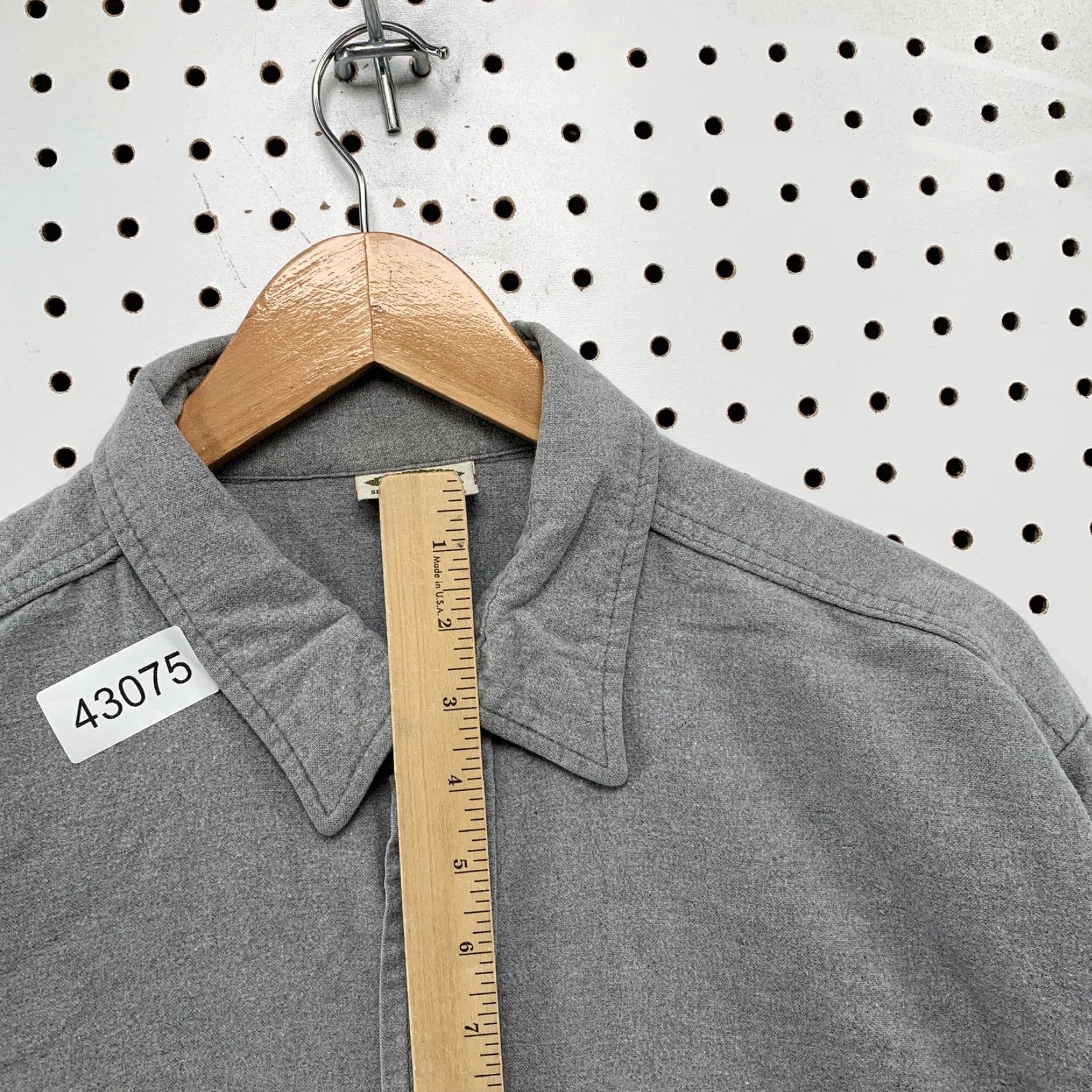 Vintage VINTAGE Five Brother Button-Up Shirt Mens Gray Long Sleeve Chamois Shirt Size US L / EU 52-54 / 3 - 5 Thumbnail