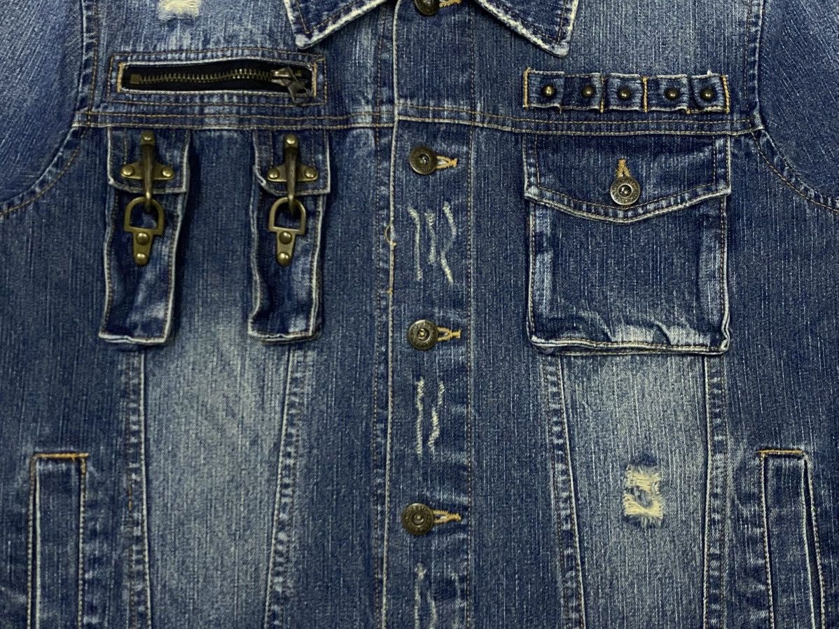 In The Attic In The Attic Cyberpunk Ripped Distressed Denim Jacket Size US M / EU 48-50 / 2 - 13 Thumbnail