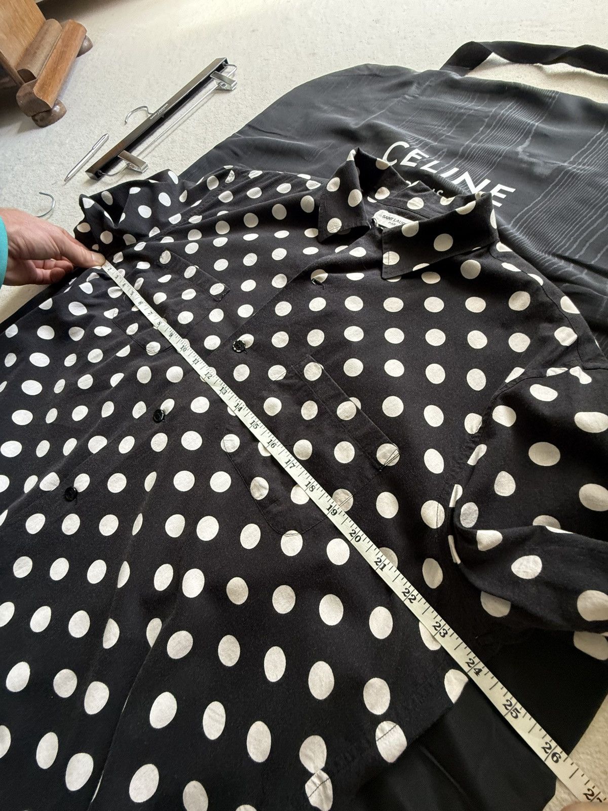 Saint Laurent Paris SS16 Saint Laurent polka dot Hawaiian shirt Hedi Slimane 40 Size US L / EU 52-54 / 3 - 3 Thumbnail