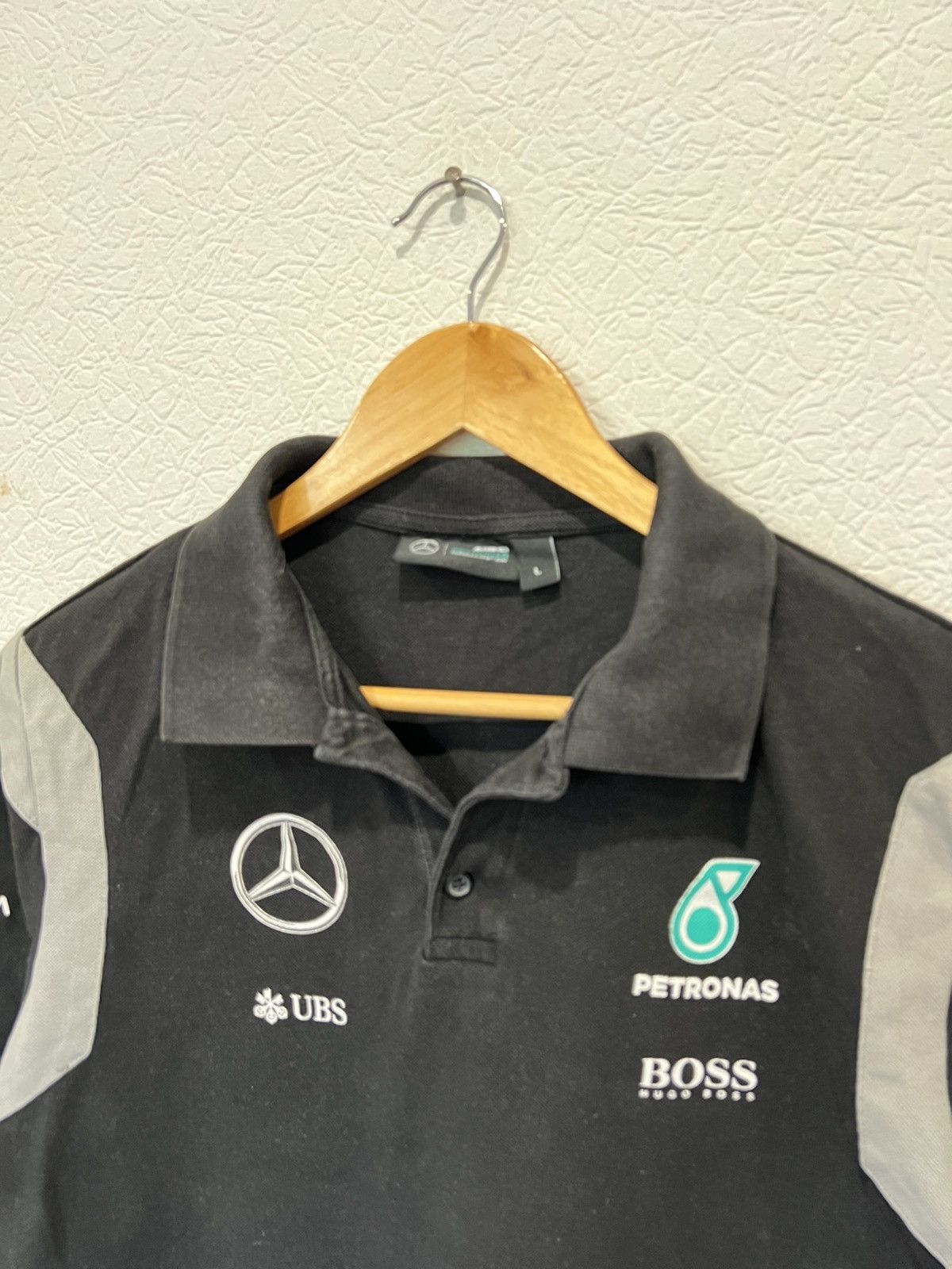 Mercedes-Benz Men's Mercedes Benz Petronas Hugo Boss Black Racing Polo Size US L / EU 52-54 / 3 - 2 Thumbnail