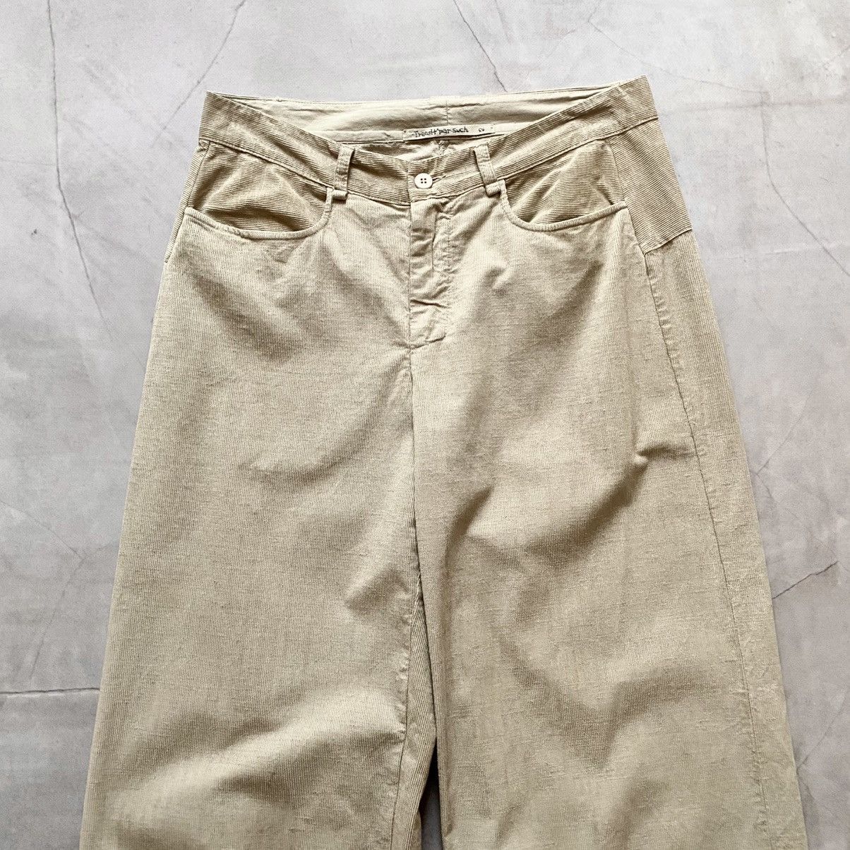 Hysteric Glamour × Undercover Archive Transit Par Such Velvet Linen Cotton Wide Pants Size 30" / US 8 / IT 44 - 4 Thumbnail