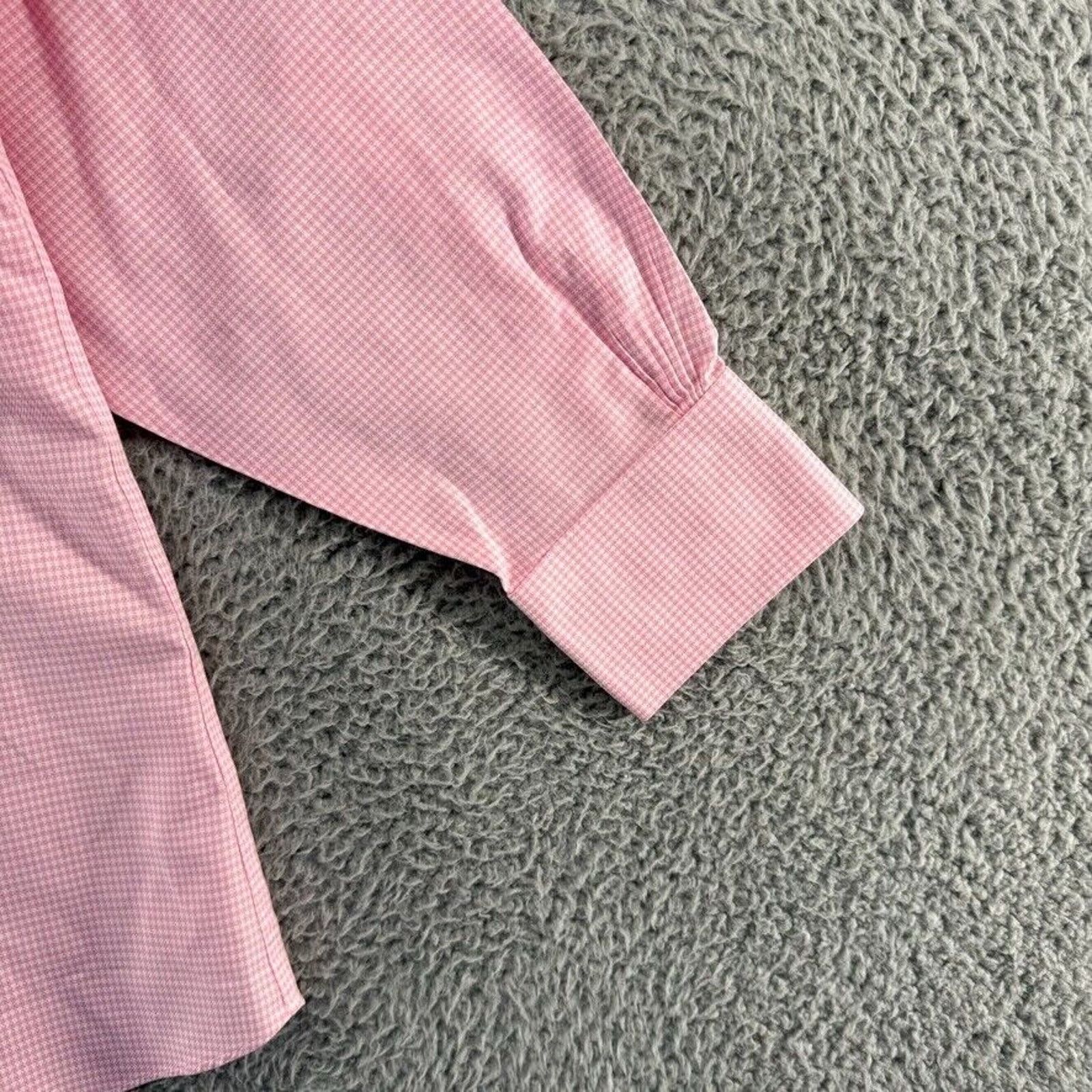 Brooks Brothers Brooks Brothers Shirt Men's 16.5 2/3 Pink Houdstooth Plaid Size US L / EU 52-54 / 3 - 3 Thumbnail