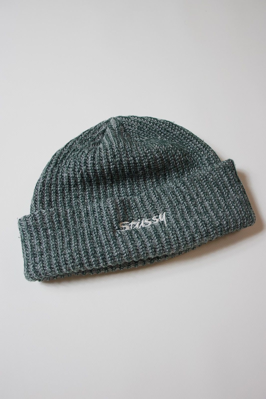 Stussy Stussy 2-Tone Knit Short Beanie Dark Green Size ONE SIZE - 2 Thumbnail
