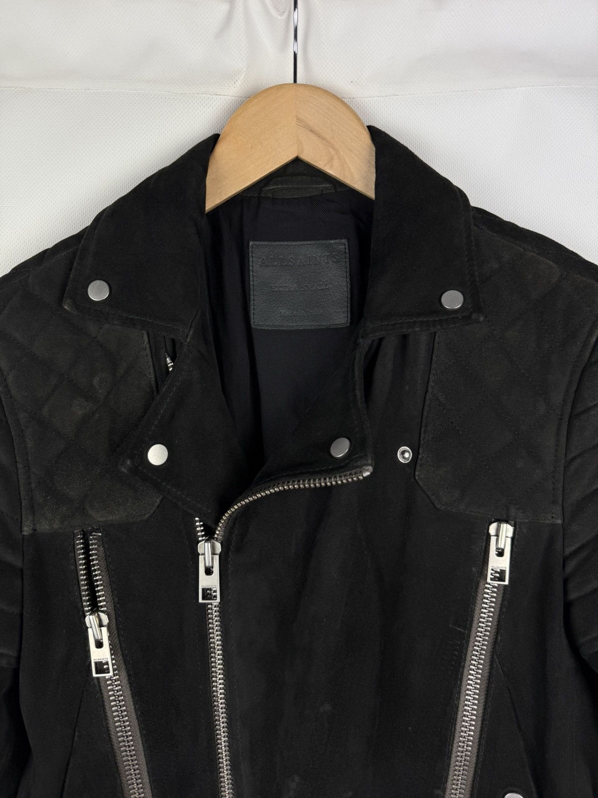 Allsaints Allsaints Imagara Suede Biker Men’s Leather Jacket Size XS Size US XS / EU 42 / 0 - 6 Thumbnail