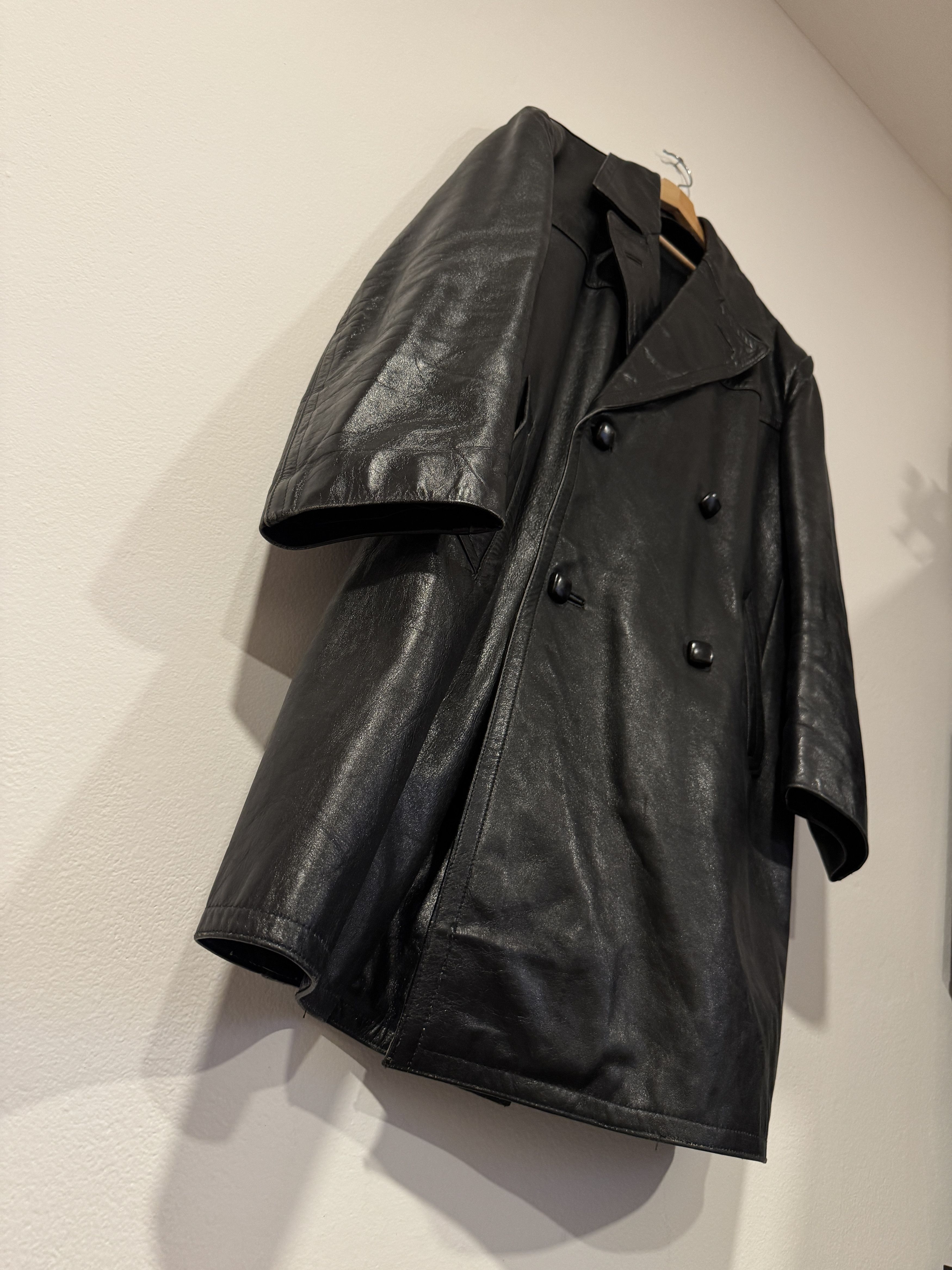 Vintage Leather trench coat vintage archive 80s tailored L Size US L / EU 52-54 / 3 - 11 Thumbnail