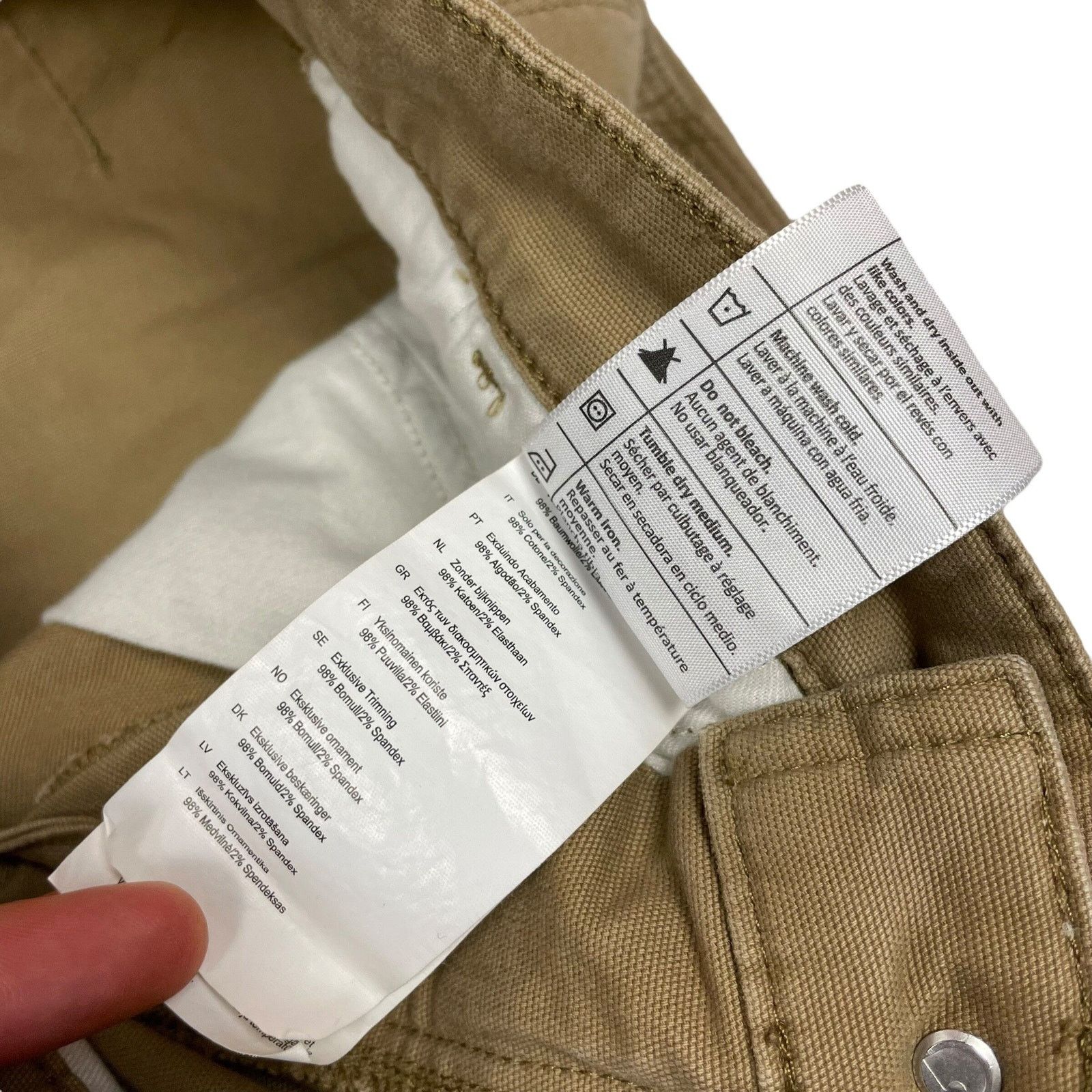 Carhartt × Vintage Carhartt Women's beige Cotton Original Fit Crawford Pants 10 Size 32" / US 10 / IT 46 - 15 Thumbnail