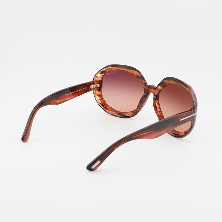 Tom Ford Tom Ford Georgia-02 FT1011 55F Sunglasses Havana Round Frame Size ONE SIZE - 4 Thumbnail