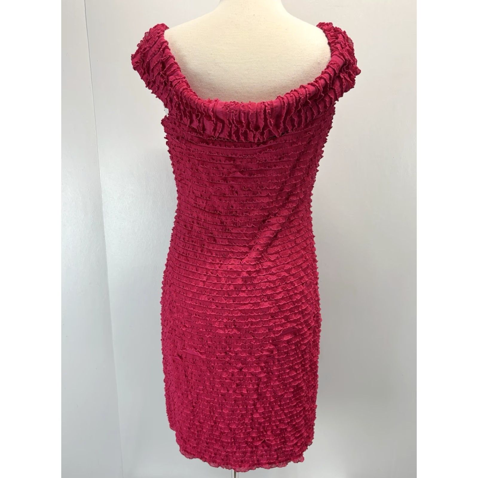 Joseph Ribkoff VINTAGE Joseph Ribkoff Classic Pencil Dress Sz 14 Women’s Pink Off the Shoulder Stretch Casual Size XL / US 12-14 / IT 48-50 - 3 Thumbnail