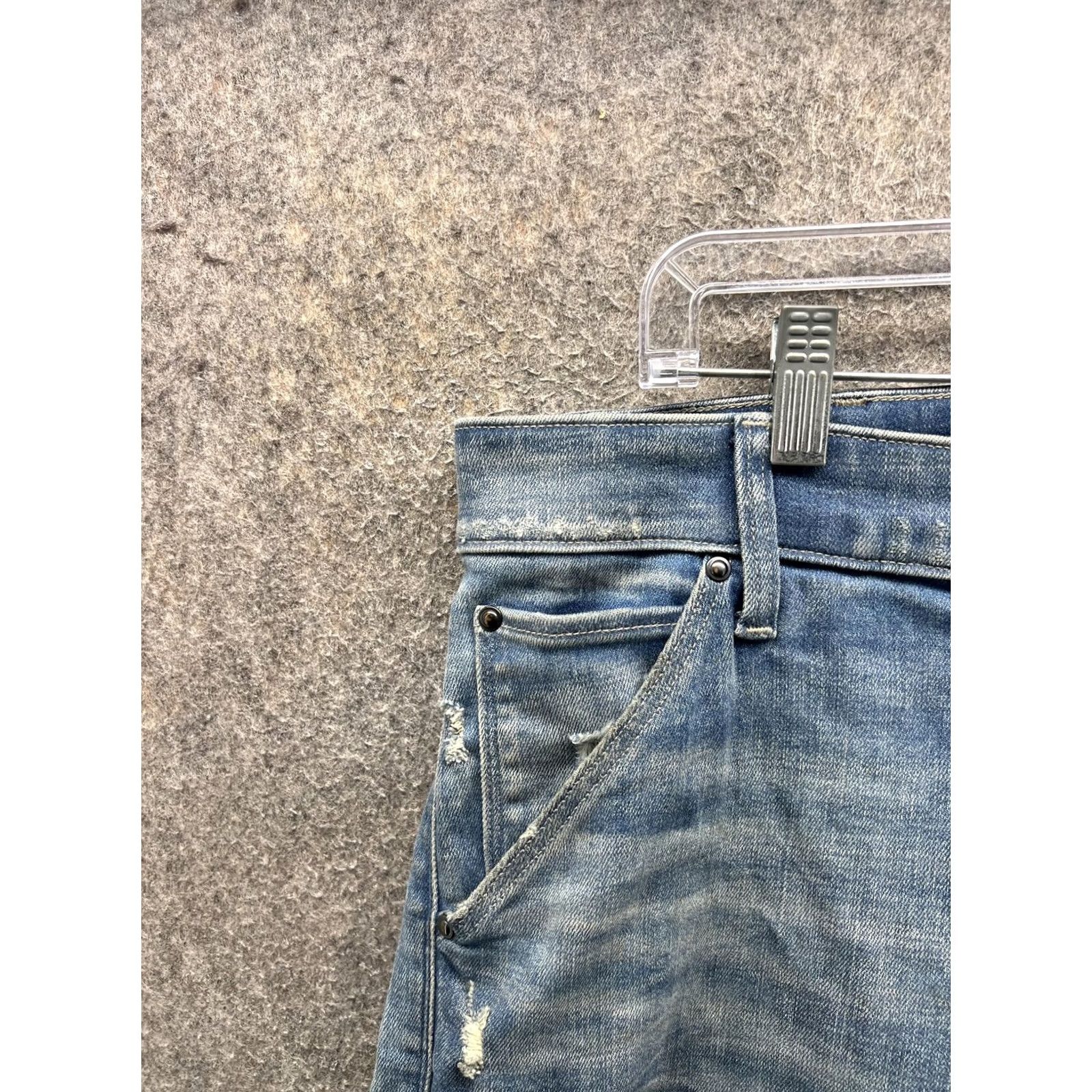 Vintage G-Star RAW Jeans Slim Skinny 33x32 Blue Denim 3D Zip Knee Biker Mens Size US 33 - 7 Thumbnail