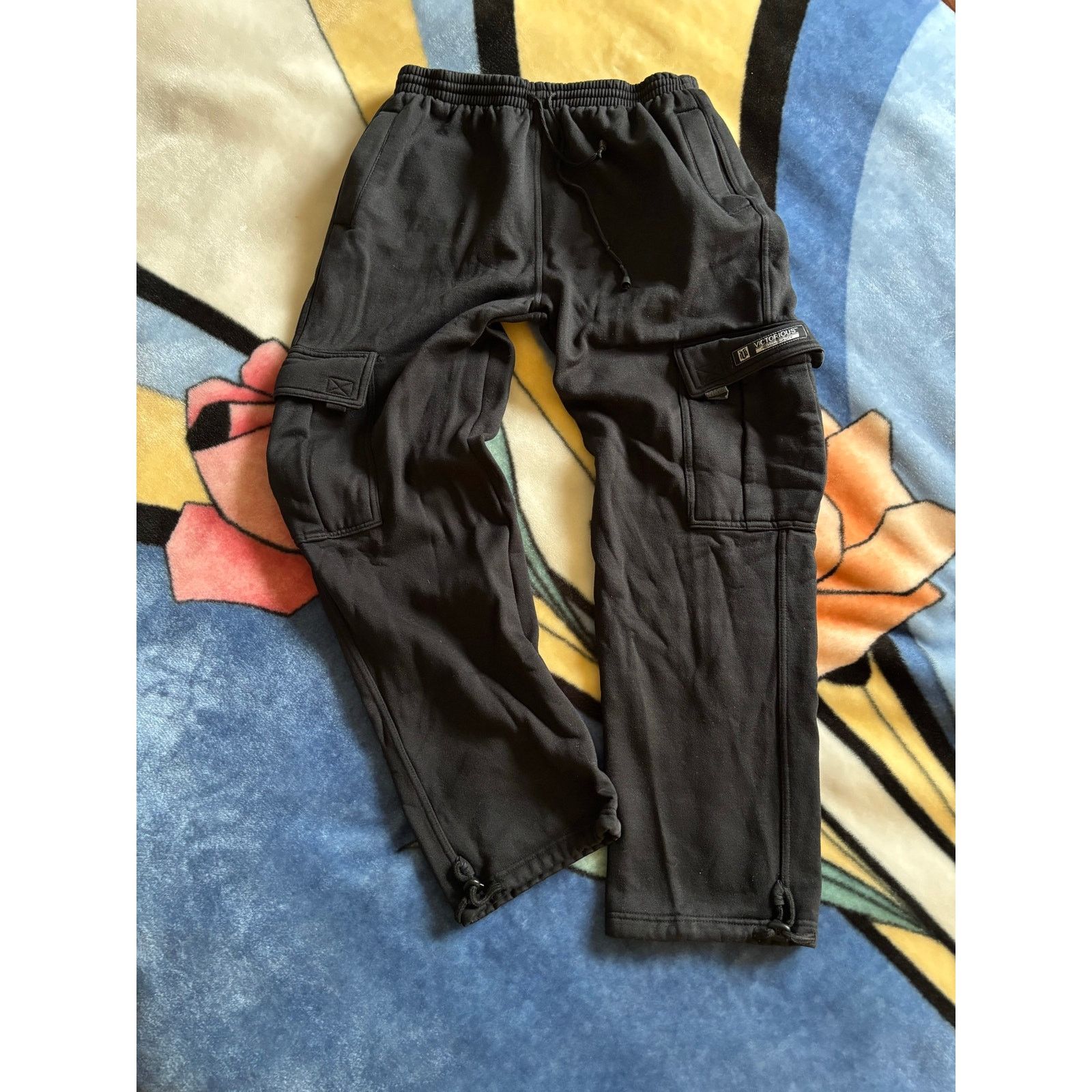 Other Victorious Black Cargo Sweatpants Tactical Utility Joggers Size US 32 / EU 48 - 1 Thumbnail