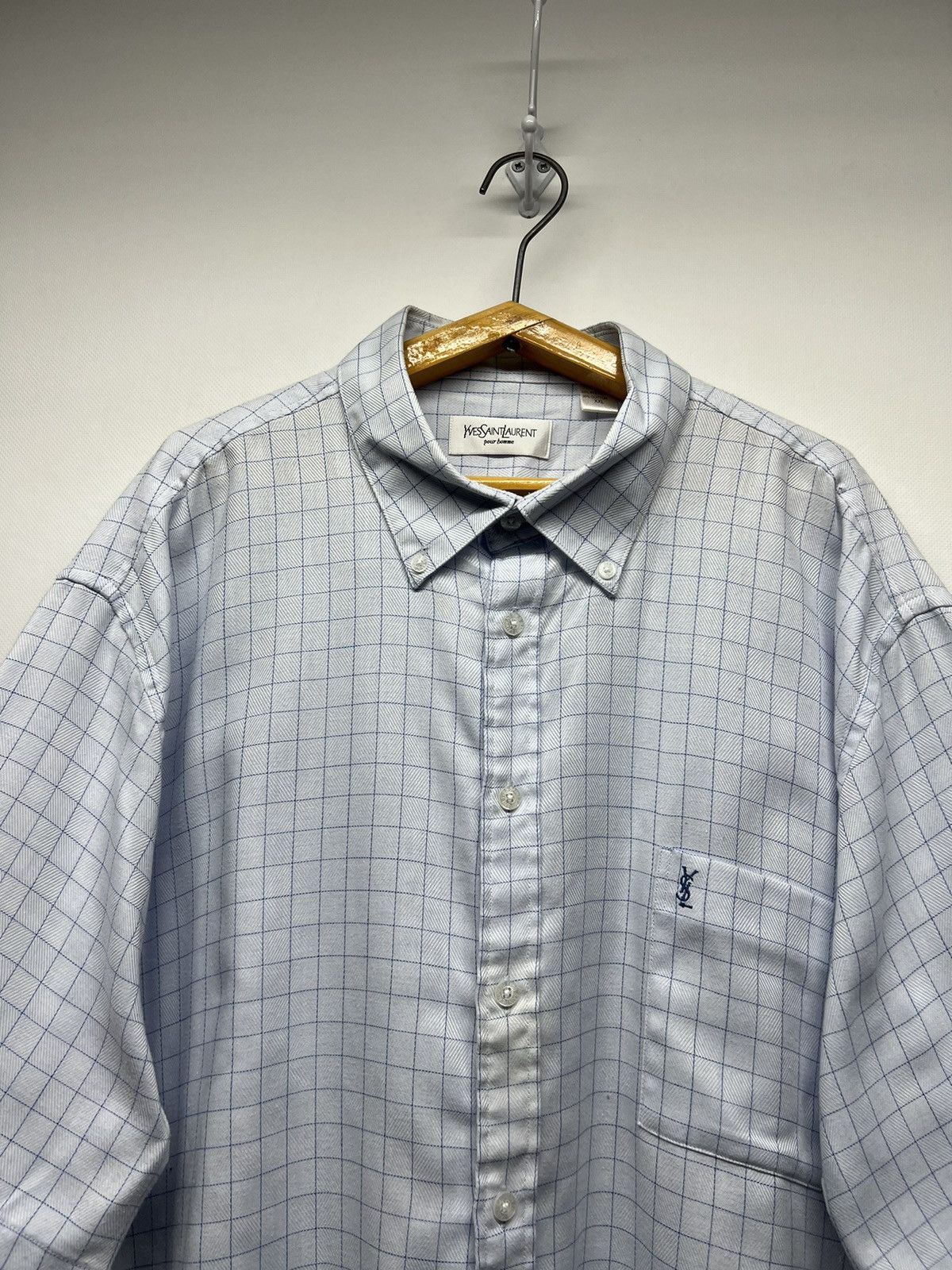 Vintage × Yves Saint Laurent Vintage Y2k Yves Saint Laurent YSL Striped Shirt 00’s Size US XXL / EU 58 / 5 - 4 Thumbnail
