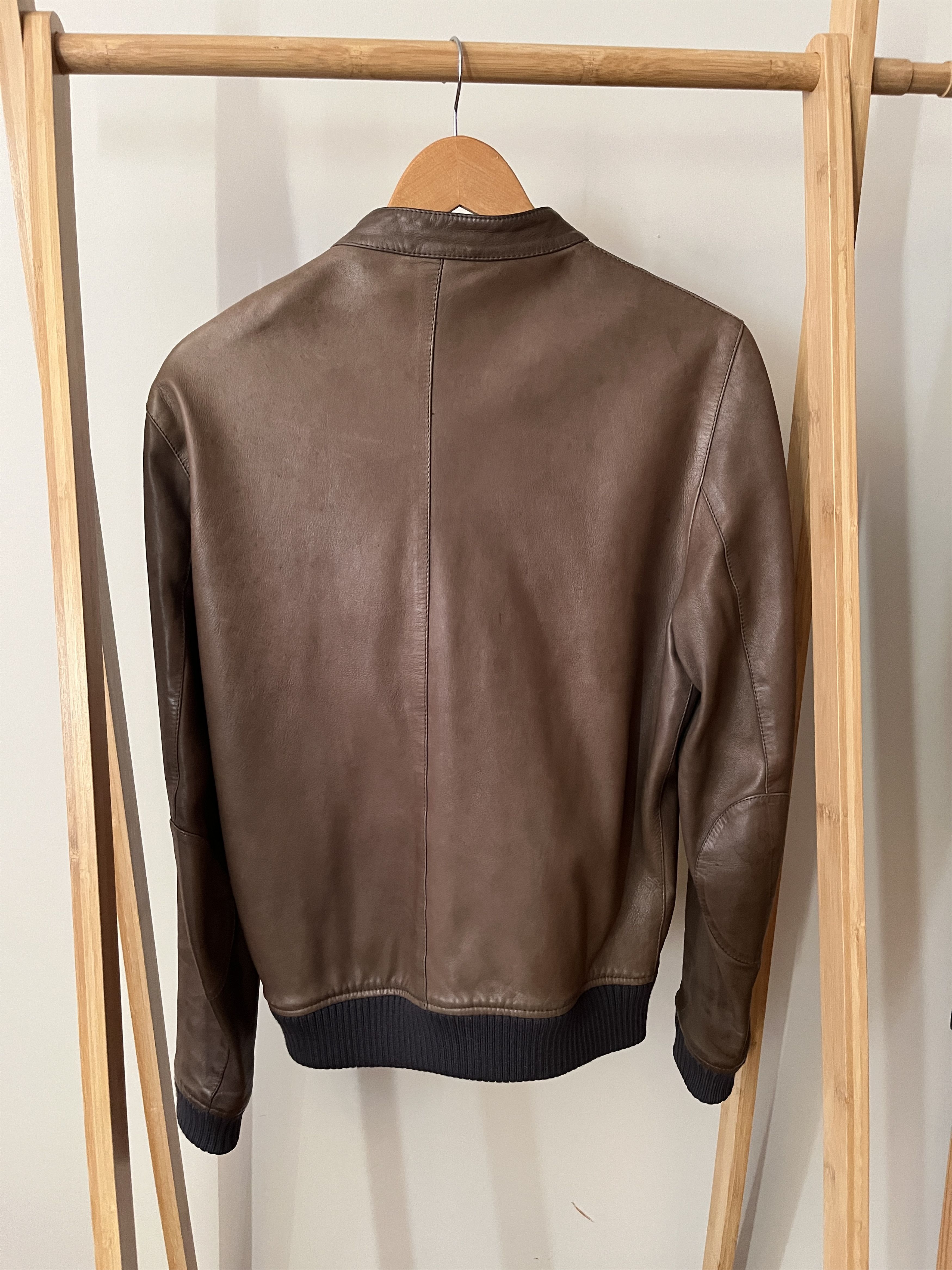 Band Of Outsiders Band of Outsiders Brown Calfskin Leather Jacket, size 1 Size US S / EU 44-46 / 1 - 2 Thumbnail