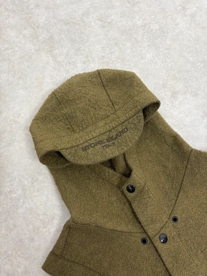 Stone Island Stone Island Sleeveless Hooded Khaki Vest Jacket Size US S / EU 44-46 / 1 - 5 Thumbnail