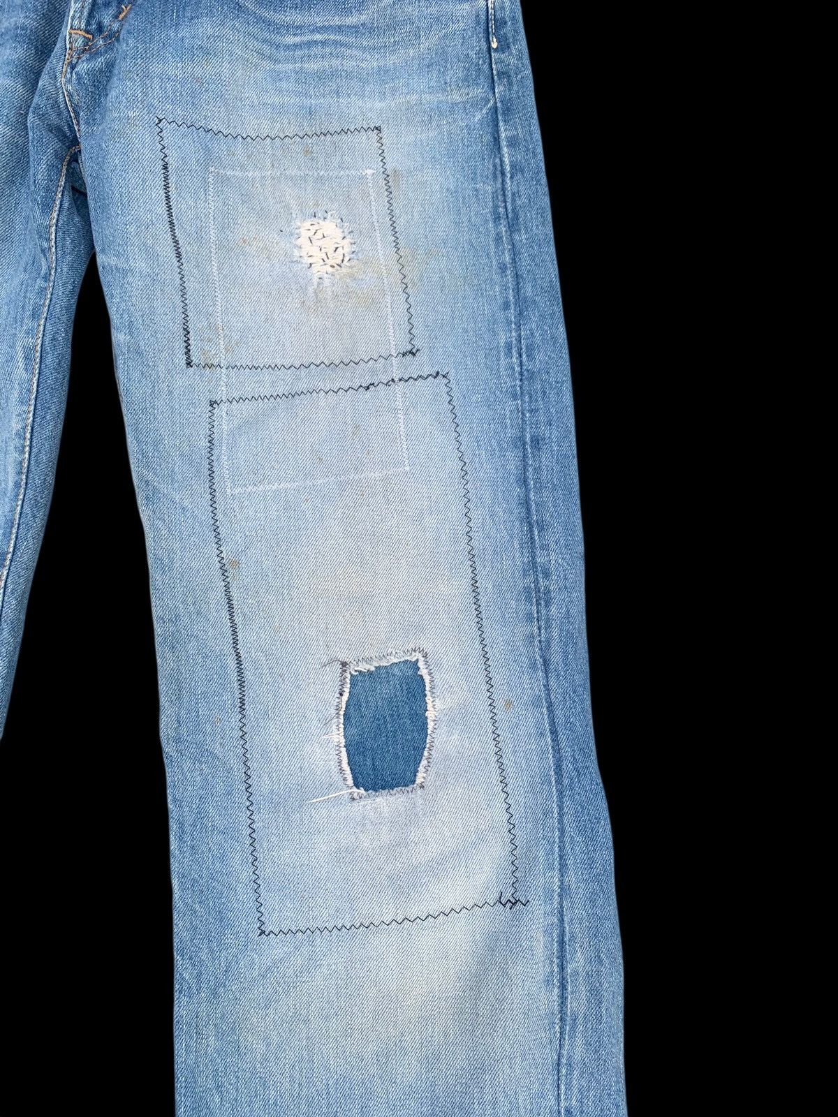 Kapital VINTAGE BLUE BLUE JAPAN INDIGO SELVEDGE DISTRESSED DENIM Size US 28 / EU 44 - 11 Thumbnail