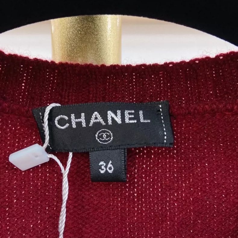 Chanel Chanel Red short sweater 2504-Nextarrow Size XS / US 0-2 / IT 36-38 - 3 Thumbnail