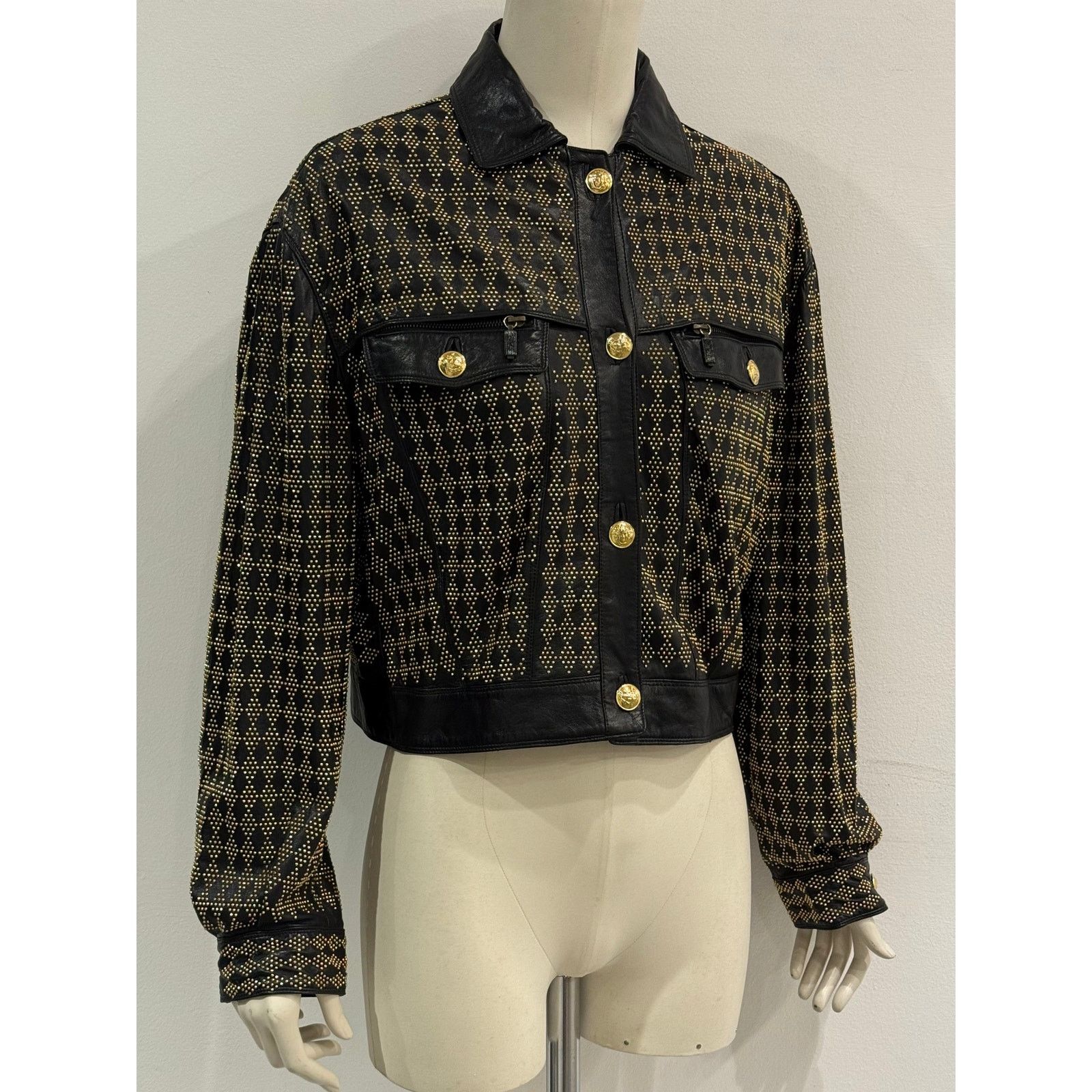 Versace S/S1992 Gianni Versace studded leather jacket Size M / US 6-8 / IT 42-44 - 5 Thumbnail