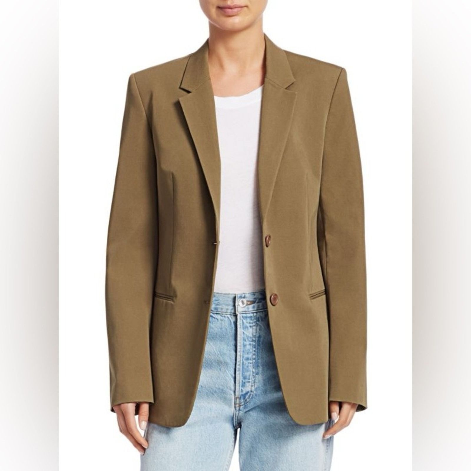 Helmut Lang HELMUT LANG Resin Rider Blazer in Green Sage Sz. 2 NWOT Size XS / US 0-2 / IT 36-38 - 2 Thumbnail