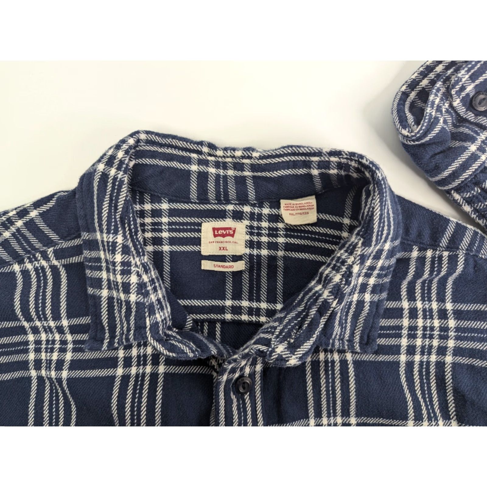 Levi's VINTAGE Levi's Shirt Plaid Button-Up 2XL Cotton Flannel Long Sleeve Men’s Regular Size US XXL / EU 58 / 5 - 6 Thumbnail