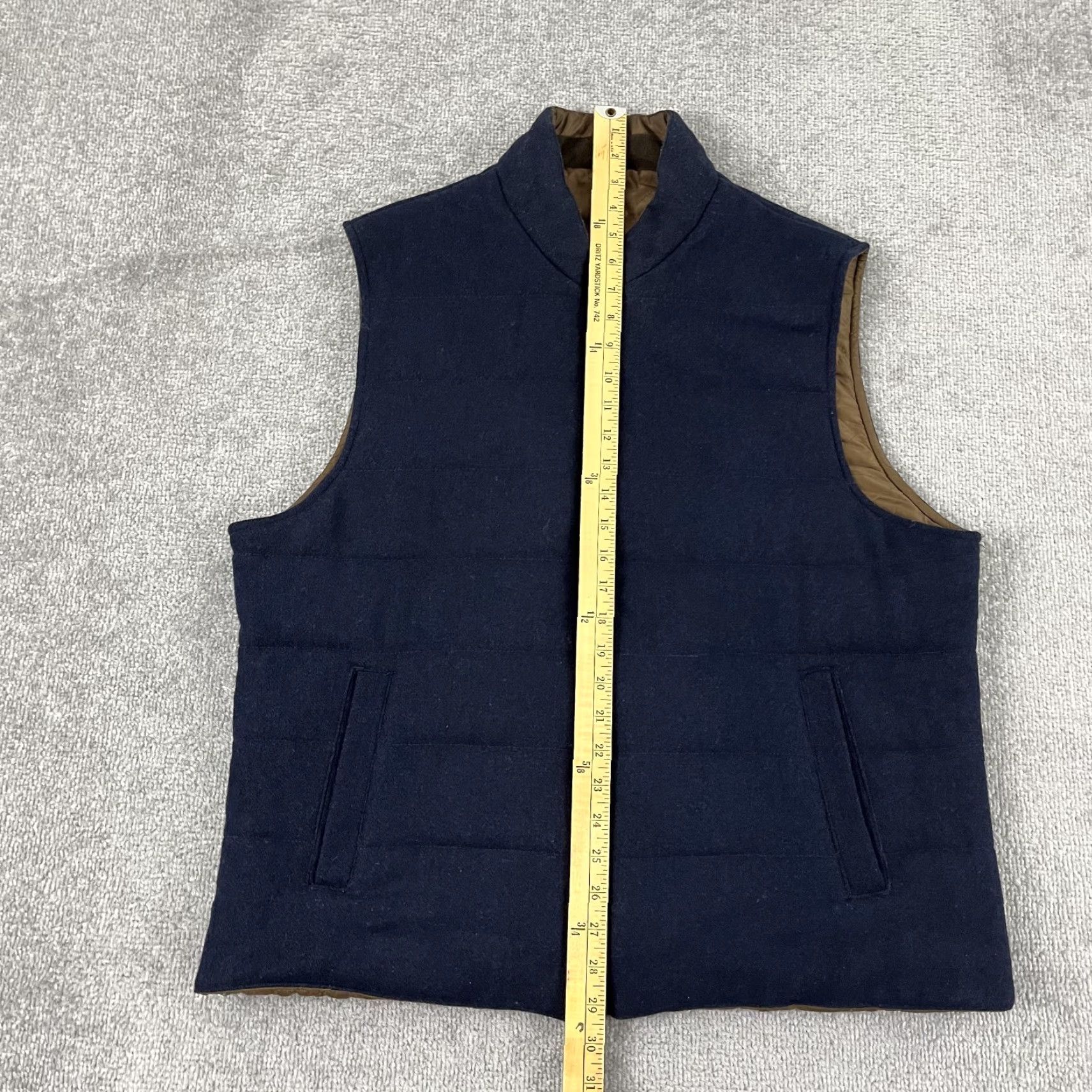 Vintage Singer + Sargent Reversible Vest Mens Large Blue Wool Quilted Outdoors Size US L / EU 52-54 / 3 - 4 Thumbnail