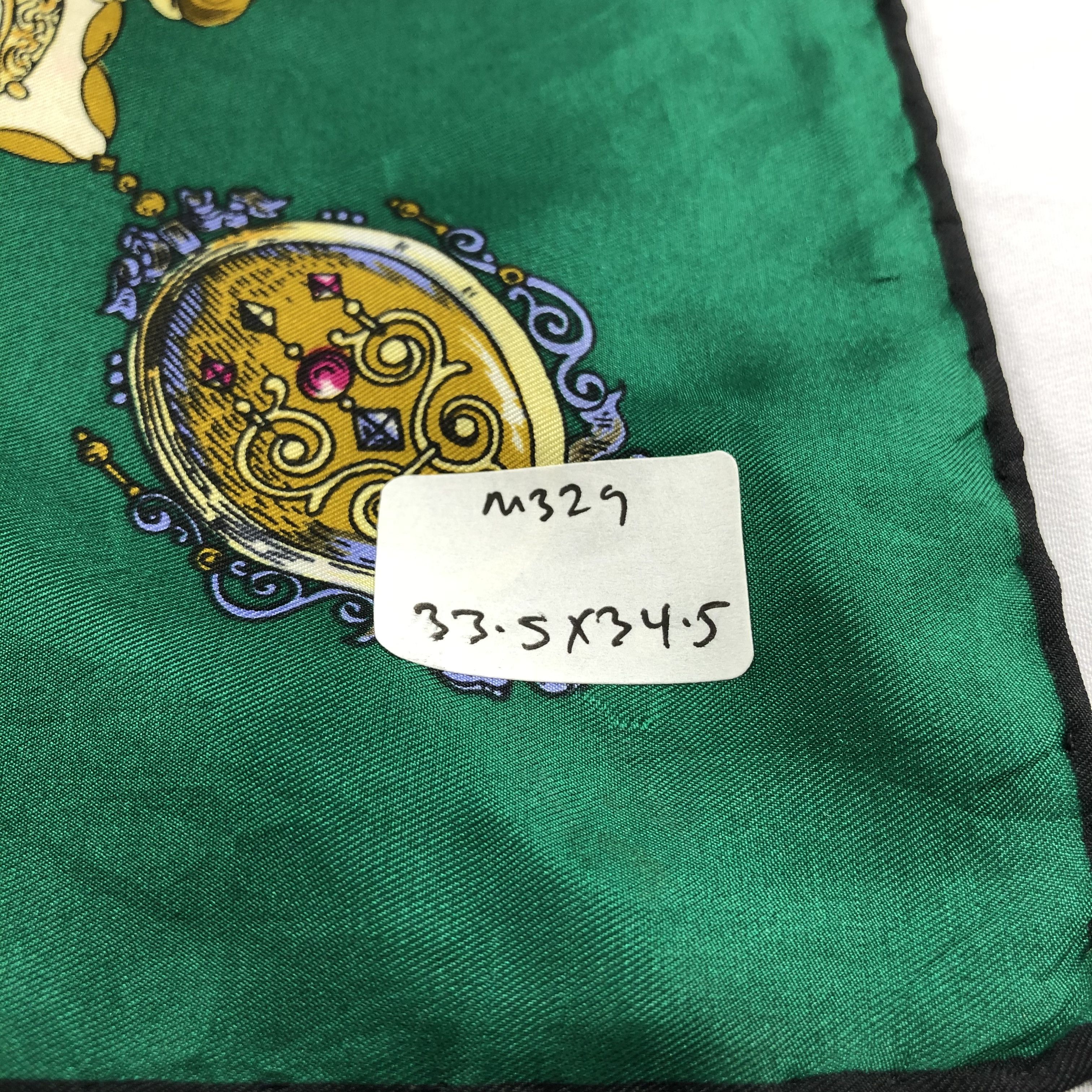 Vintage Vintage Luxury Jewelry Design Silk Scarf M329 Size ONE SIZE - 6 Thumbnail