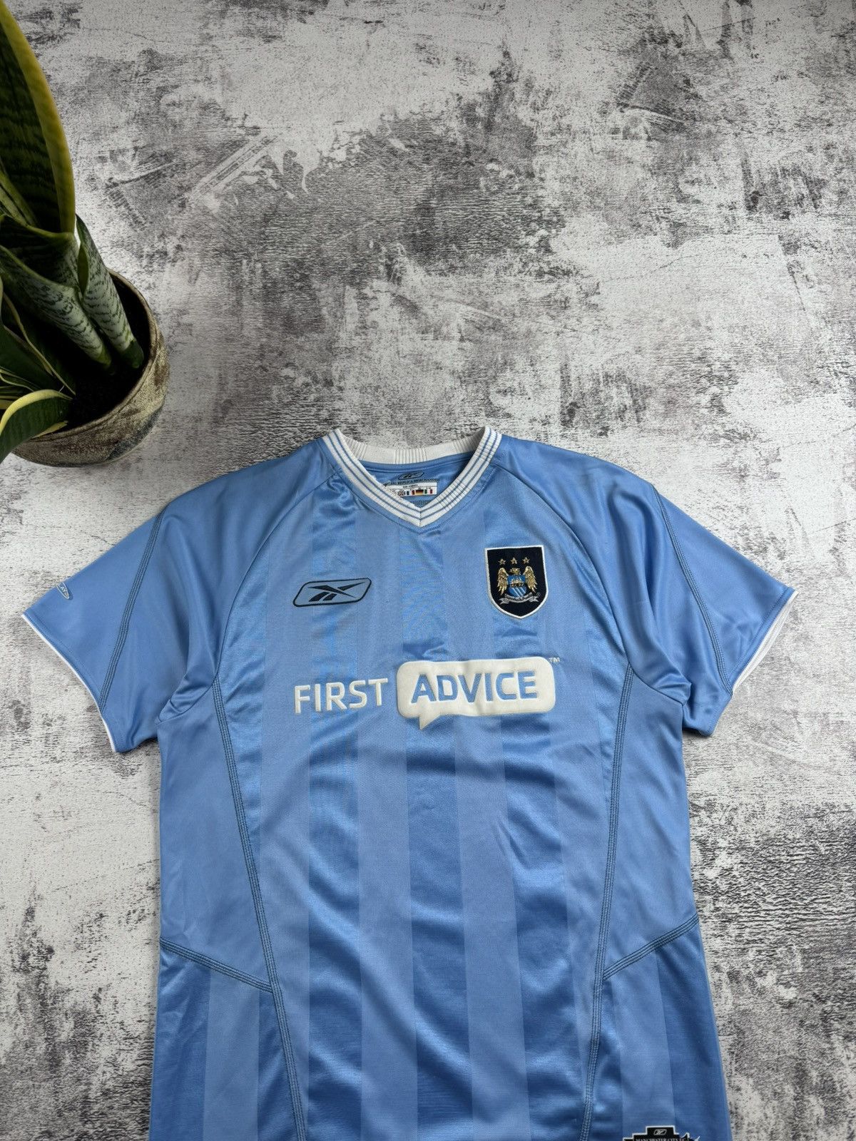 Reebok Manchester City 2003 2004 Reebok Blue Soccer Football Men’s XSmall Shirt Jersey Size US XS / EU 42 / 0 - 4 Thumbnail