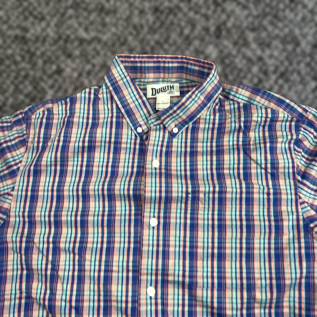 CO Duluth Wrinkle Fighter Multicolor Plaid L/S Shirt Men Regular Large Button-Up Pocketed Cotton Size US L / EU 52-54 / 3 - 1 Thumbnail