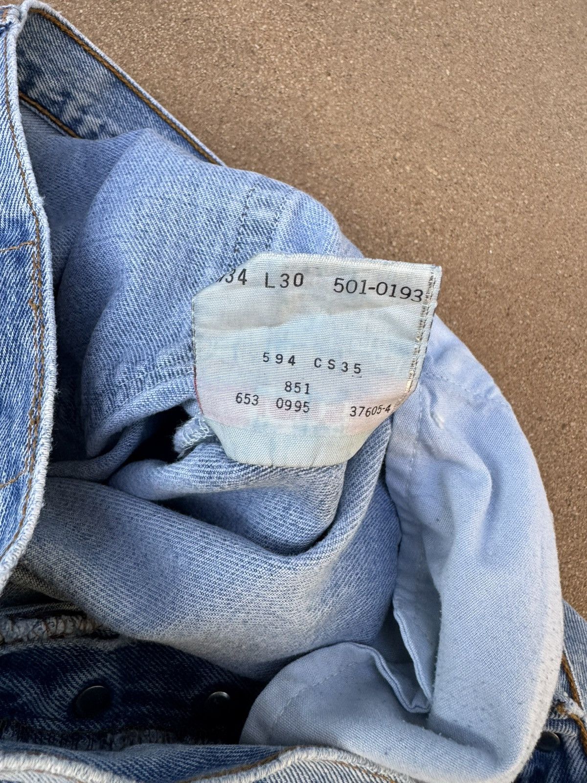 Levi's Vtg 90s Levi’s 501xx Buttonfly Straight Denim Jeans 33x29 Size US 33 - 7 Thumbnail