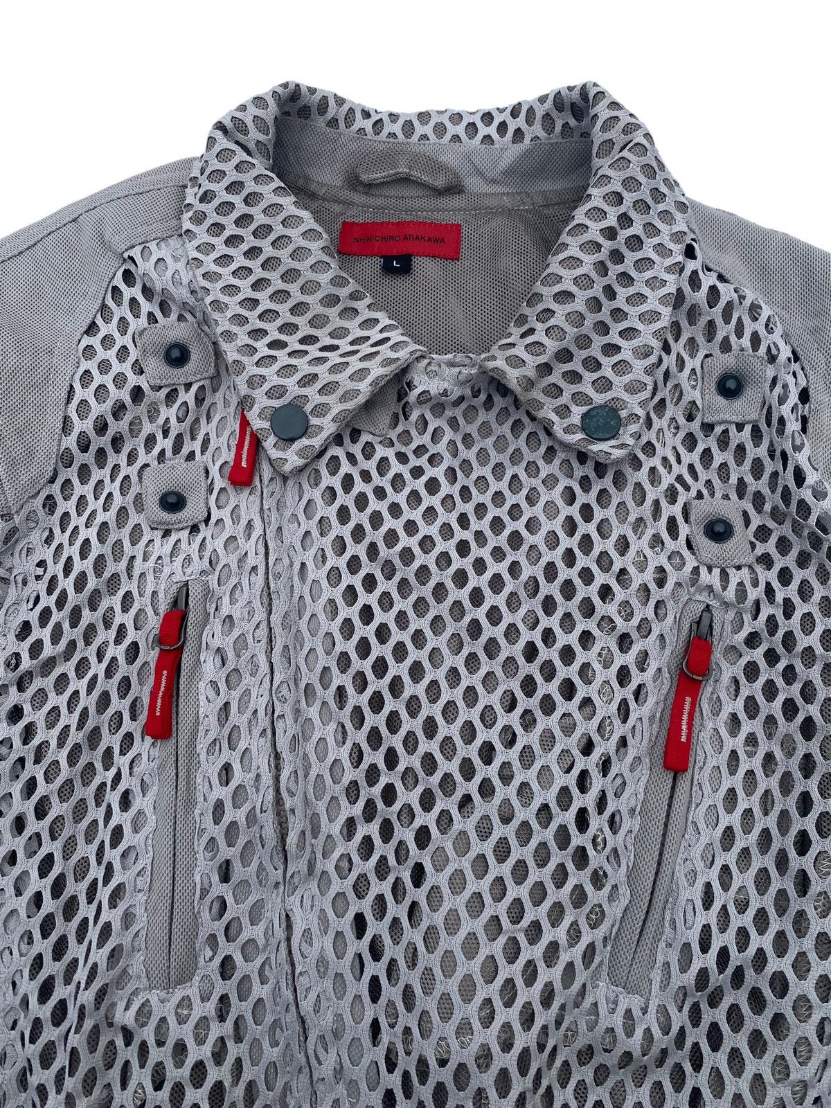 Japanese Brand Shiniciro Arakawa - Mesh Biker Jacket Size US M / EU 48-50 / 2 - 10 Thumbnail
