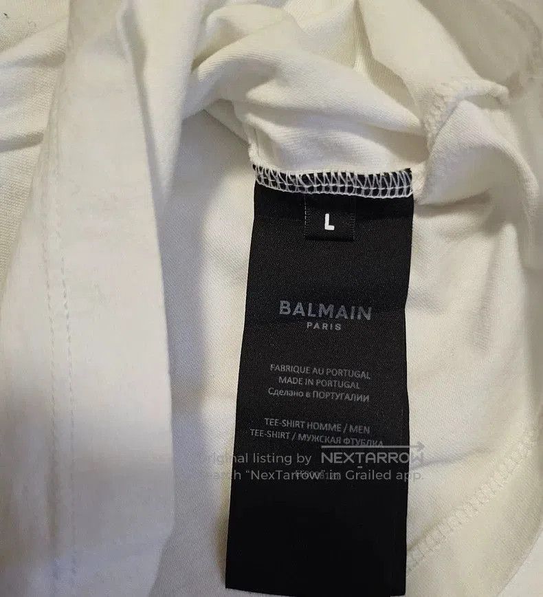 Balmain Balmain Paris White Short Sleeve T. Size US M / EU 48-50 / 2 - 5 Thumbnail