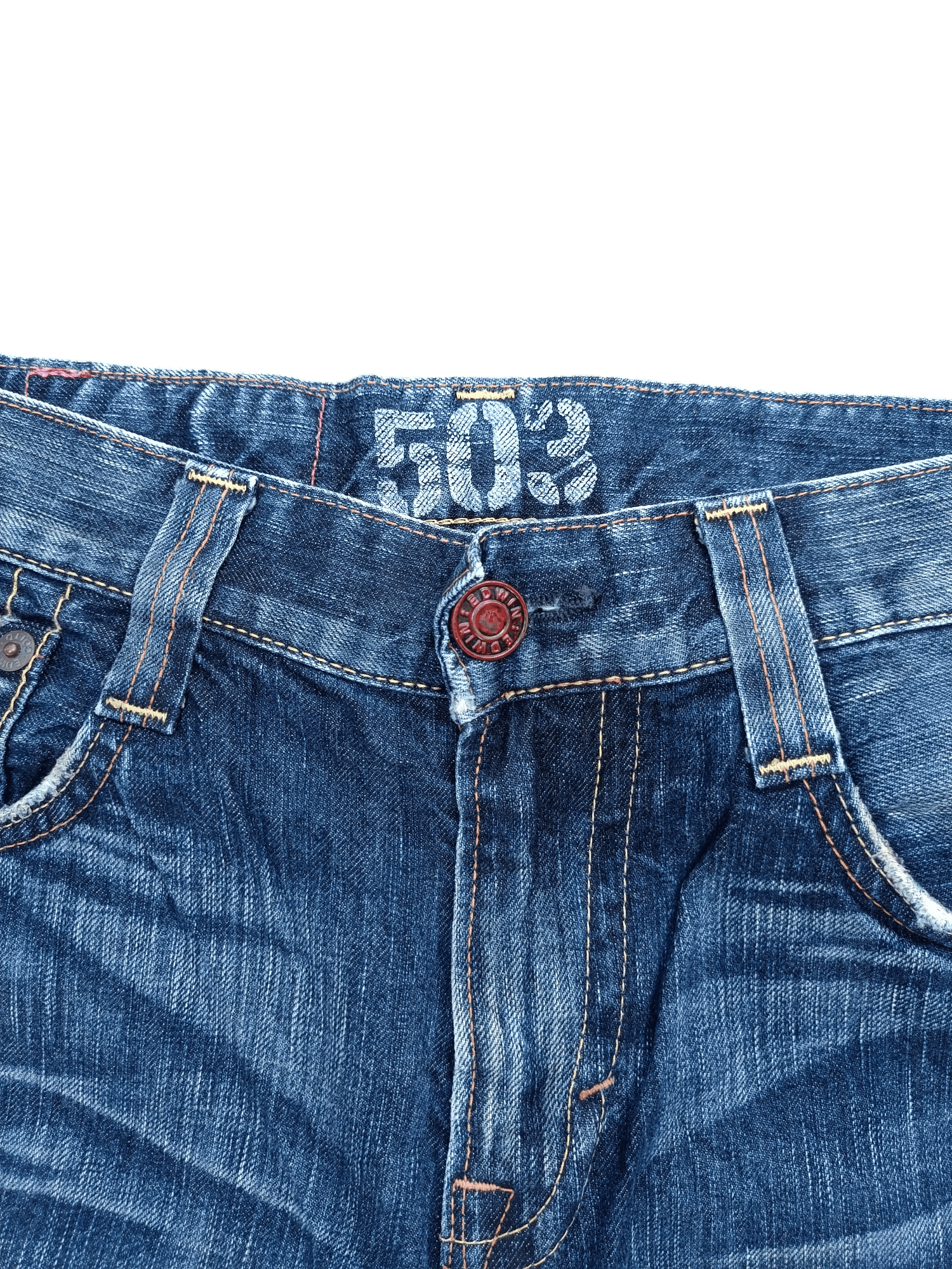 Edwin × Japanese Brand Vintage Edwin 503 Bootcut Whiskers Faded Denim Size US 30 / EU 46 - 11 Thumbnail