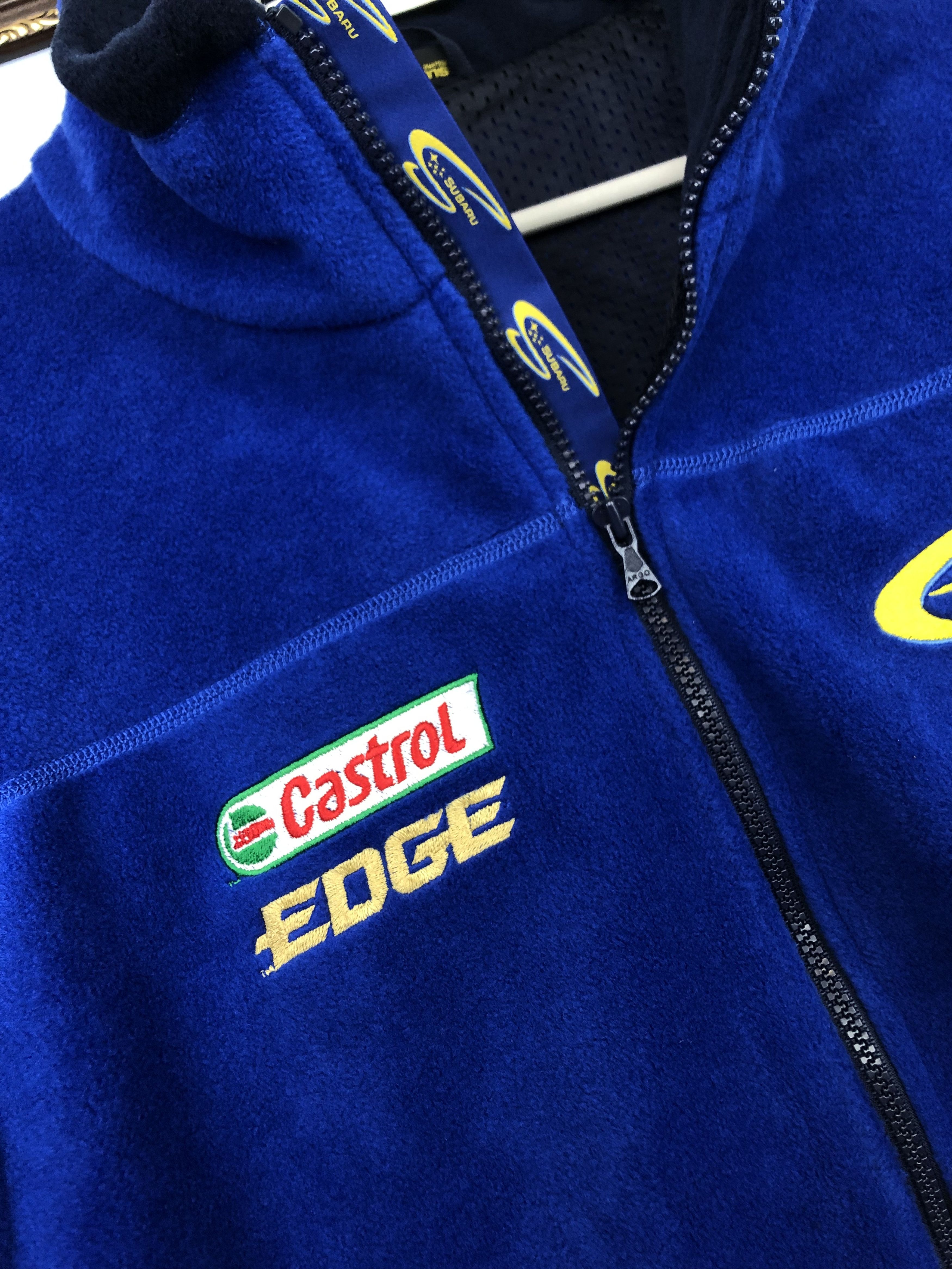 Vintage Vintage Subaru Team Racing Fleece Jacket Blue Mens Track Top Size US XL / EU 56 / 4 - 3 Thumbnail