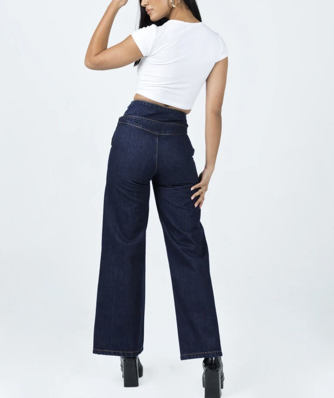 PRINCESS POLLY PRINCESS POLLY CHASER V WAIST JEANS INDIGO Size 30" / US 8 / IT 44 - 3 Thumbnail