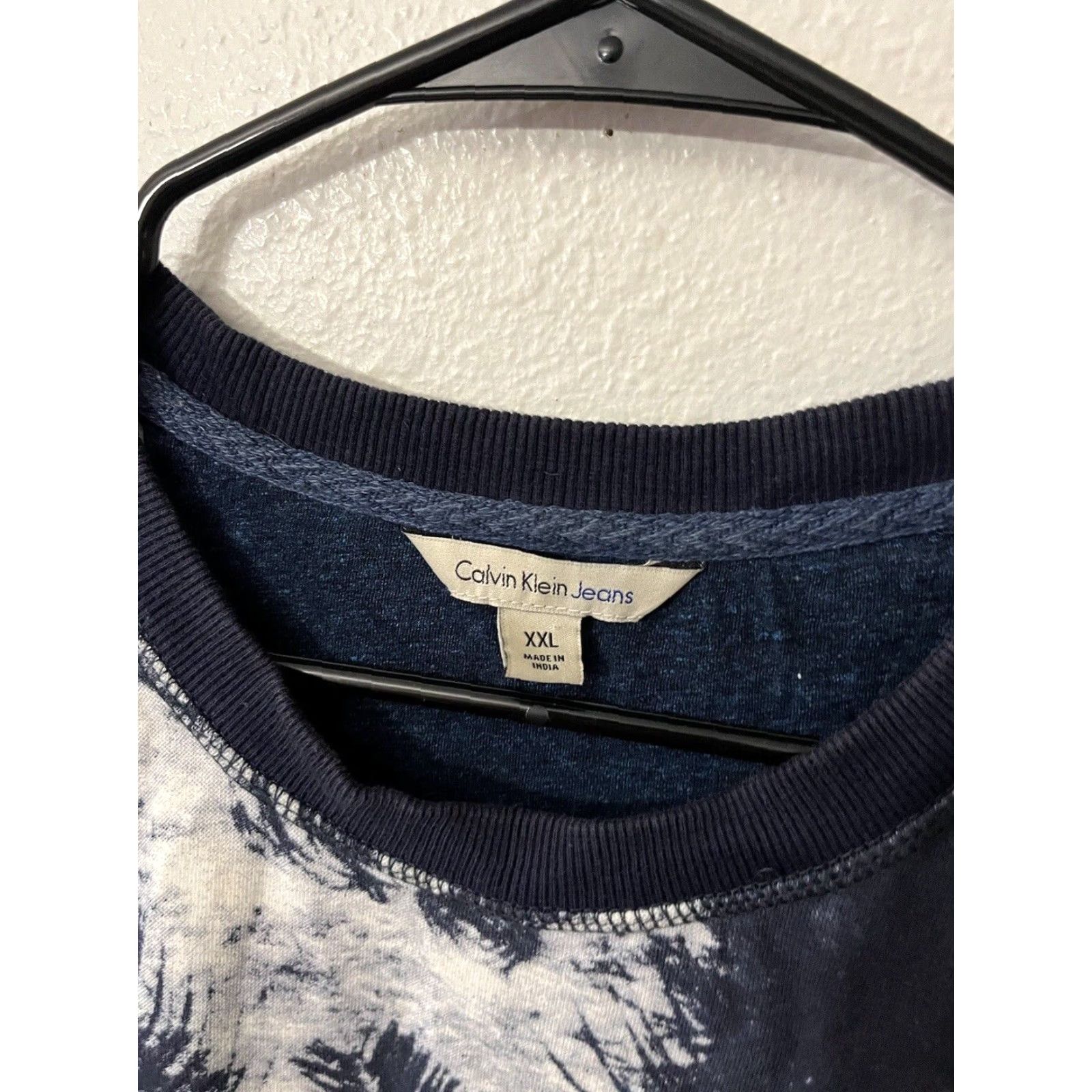 Calvin Klein VINTAGE Calvin Klein Jeans Pullover Sweater Crew Neck 2XL Blue Tie Dye Wash Men’s Sweatshirt White? Size US XXL / EU 58 / 5 - 3 Thumbnail