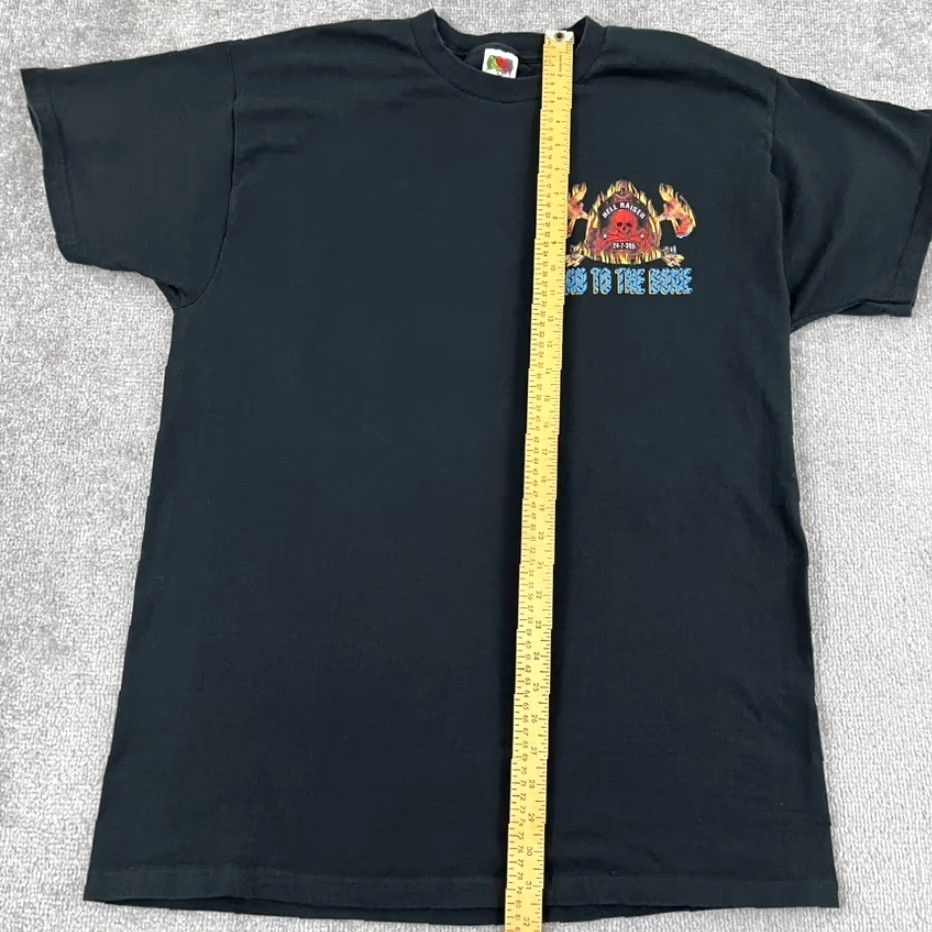 Fruit Of The Loom VTG Firefighter Shirt Mens XL Black Skull Skeleton Fire Hell Raiser Graphic Tee Size US XL / EU 56 / 4 - 6 Thumbnail
