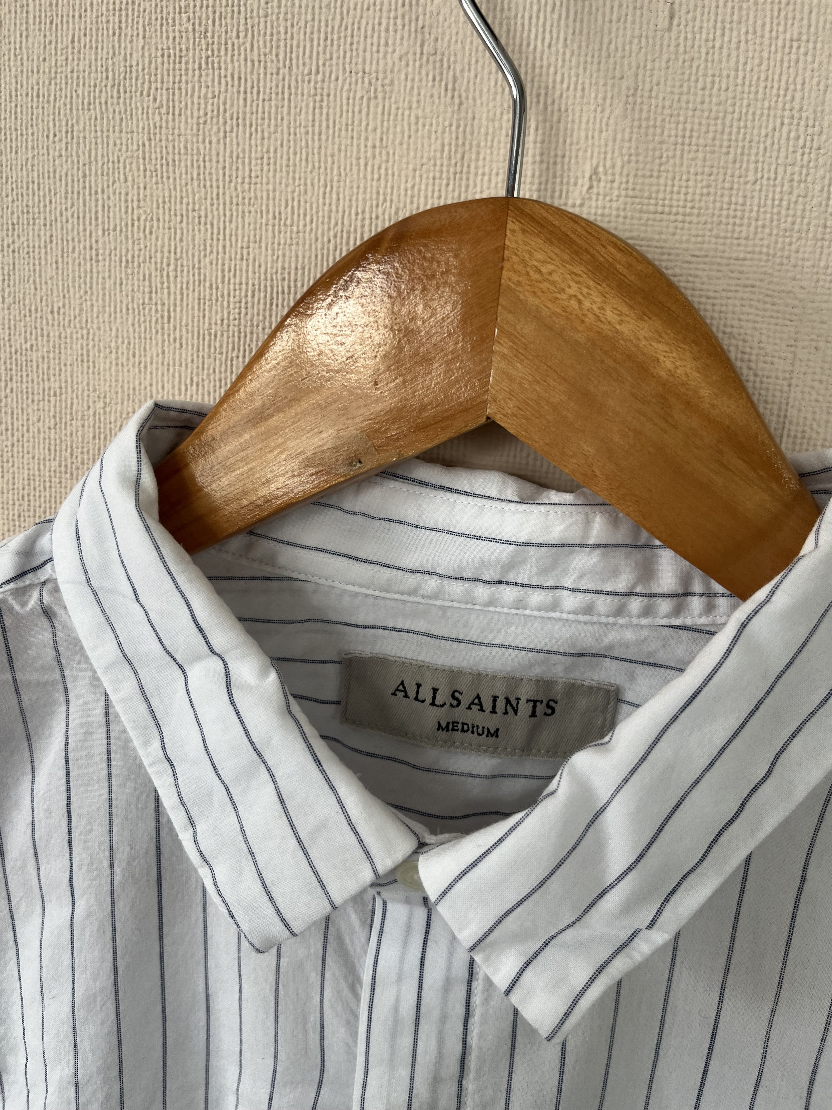 Allsaints Allsaints Men's AUSTIN LS Striped SHIRT Cotton Button Up Size US M / EU 48-50 / 2 - 4 Thumbnail
