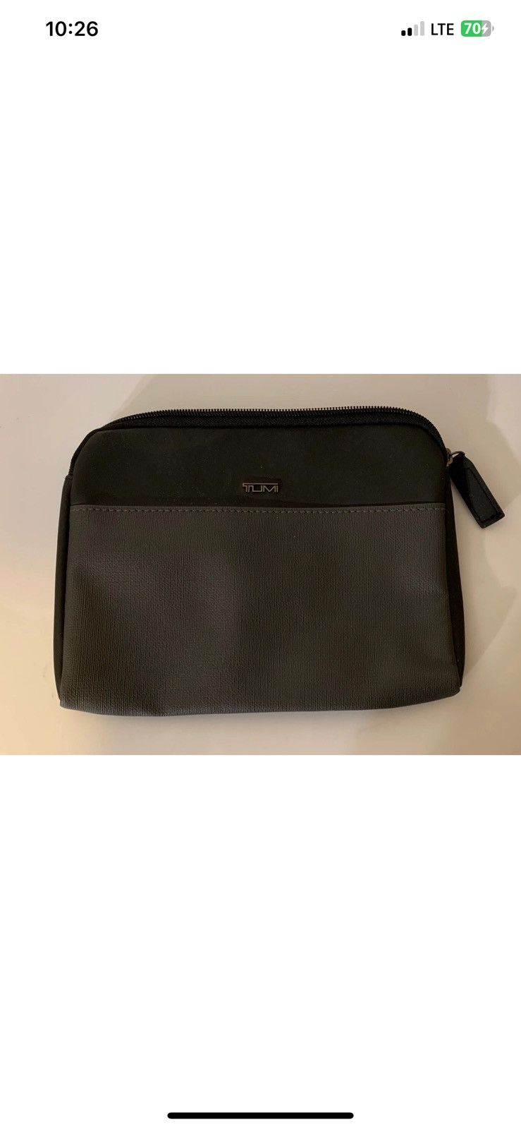 Tumi TUMI For Delta Small Zip Travel Case Toiletry Bag Black Grey Size ONE SIZE - 3 Thumbnail
