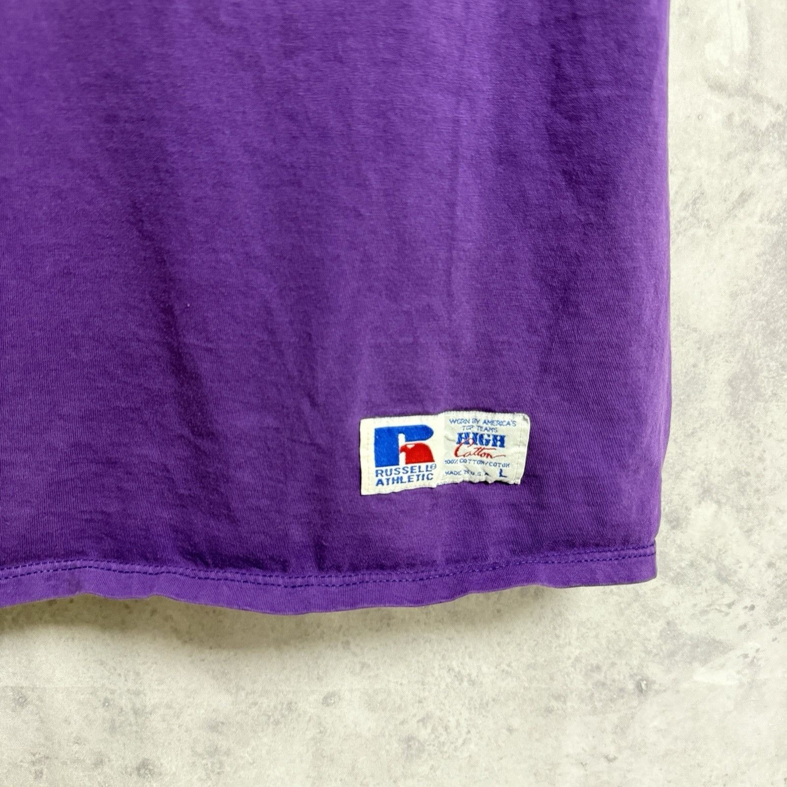 Russell Athletic Vintage 90s Russell Athletic Pocket Tee Mens Large Purple US Size US L / EU 52-54 / 3 - 7 Thumbnail