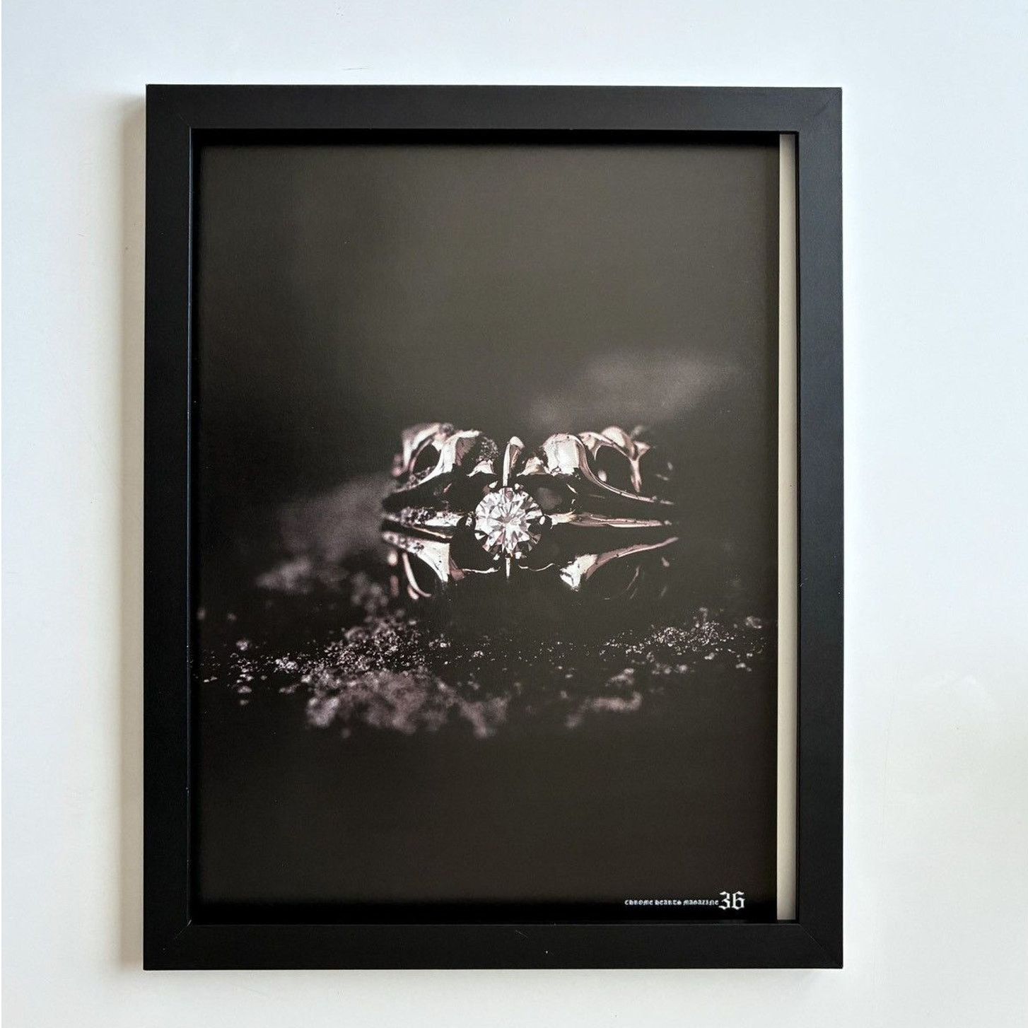 Chrome Hearts × Jewelry × Vintage Chrome Hearts diamond ring photo Framed poster 9x11 Size ONE SIZE - 1 Thumbnail
